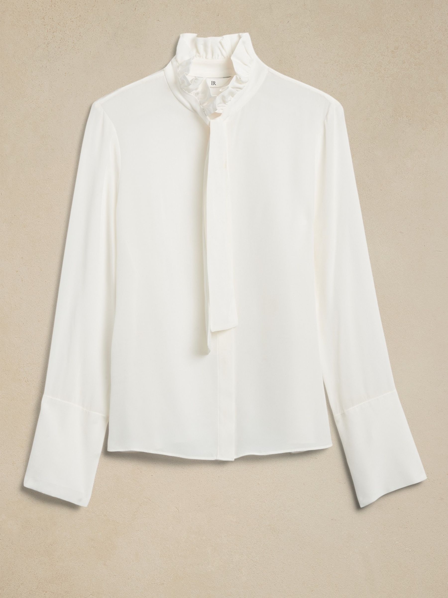Banana Republic White Yadra Silk Blouse - Image 4 of 4