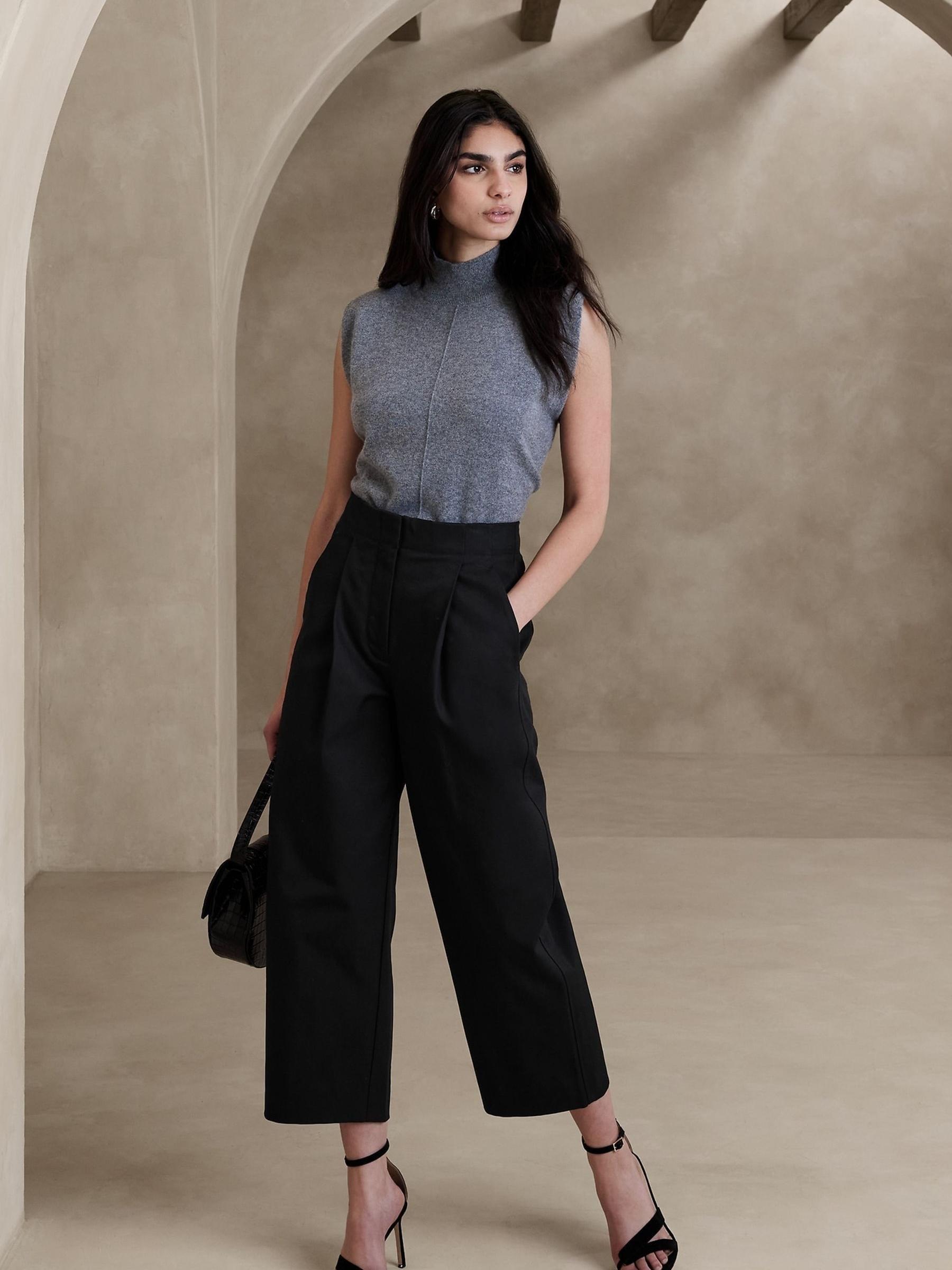 Banana Republic Black The Barrel-Leg Chinos - Image 1 of 3