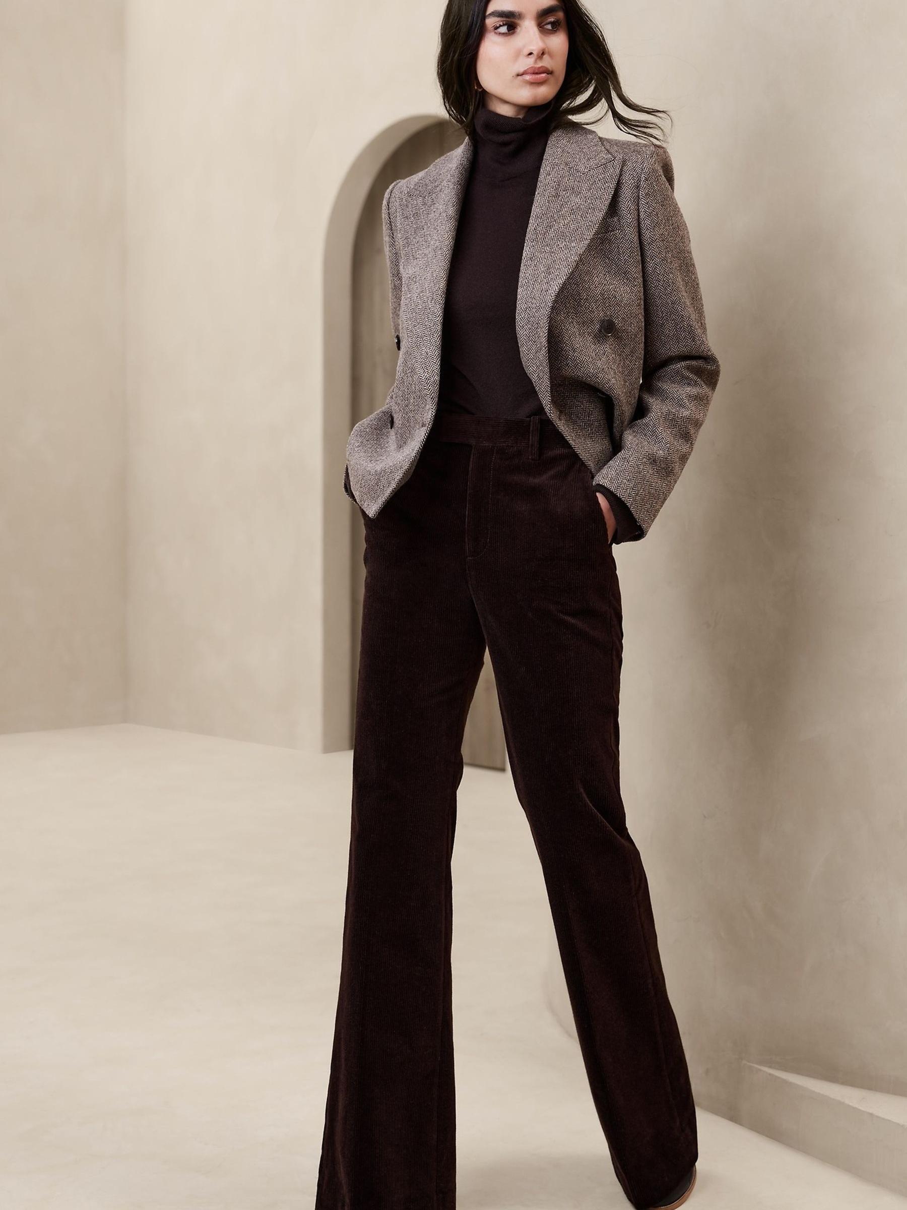 Banana Republic Brown Ama Wide Leg Corduroy Trousers - Image 1 of 3