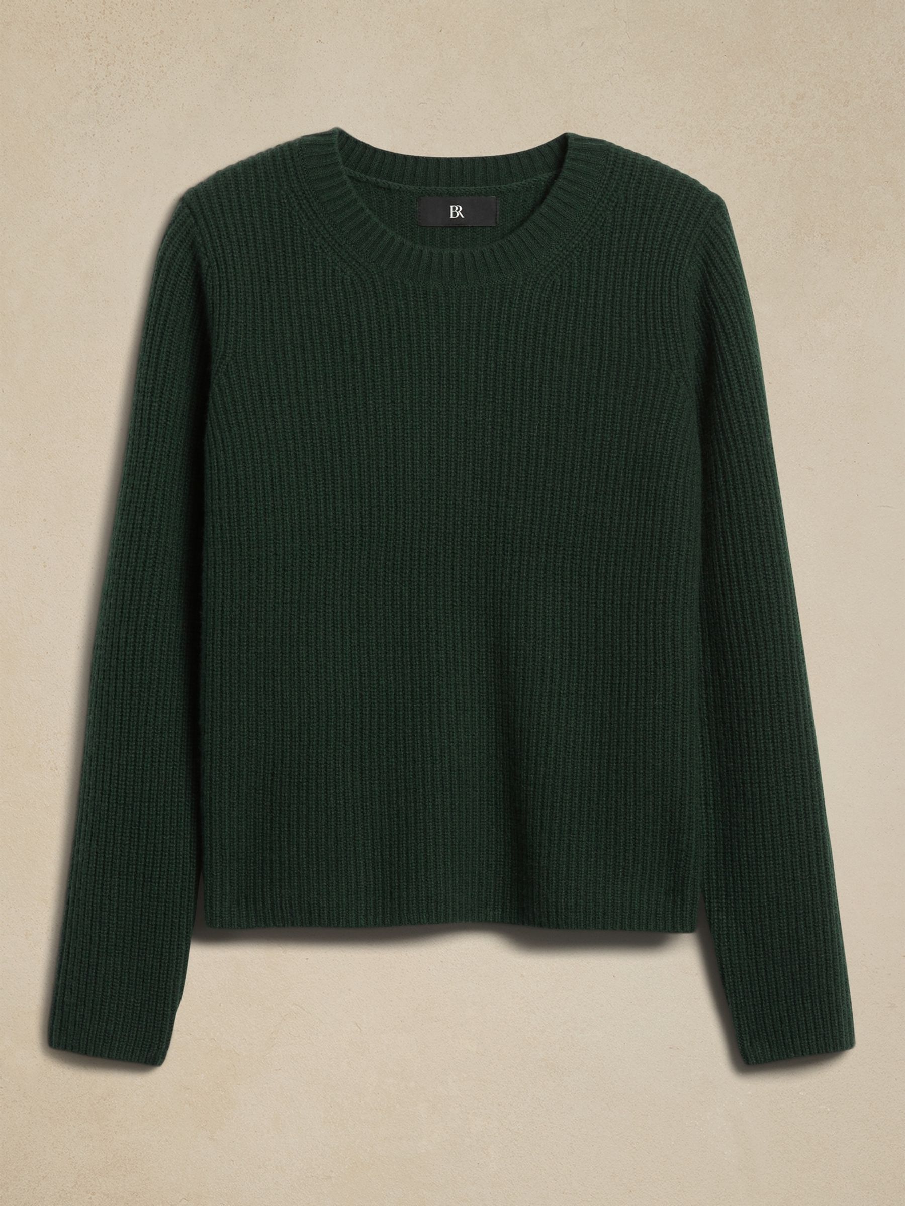 Banana Republic Green Lucia Cashmere Ribbed Jumper - Image 4 of 4