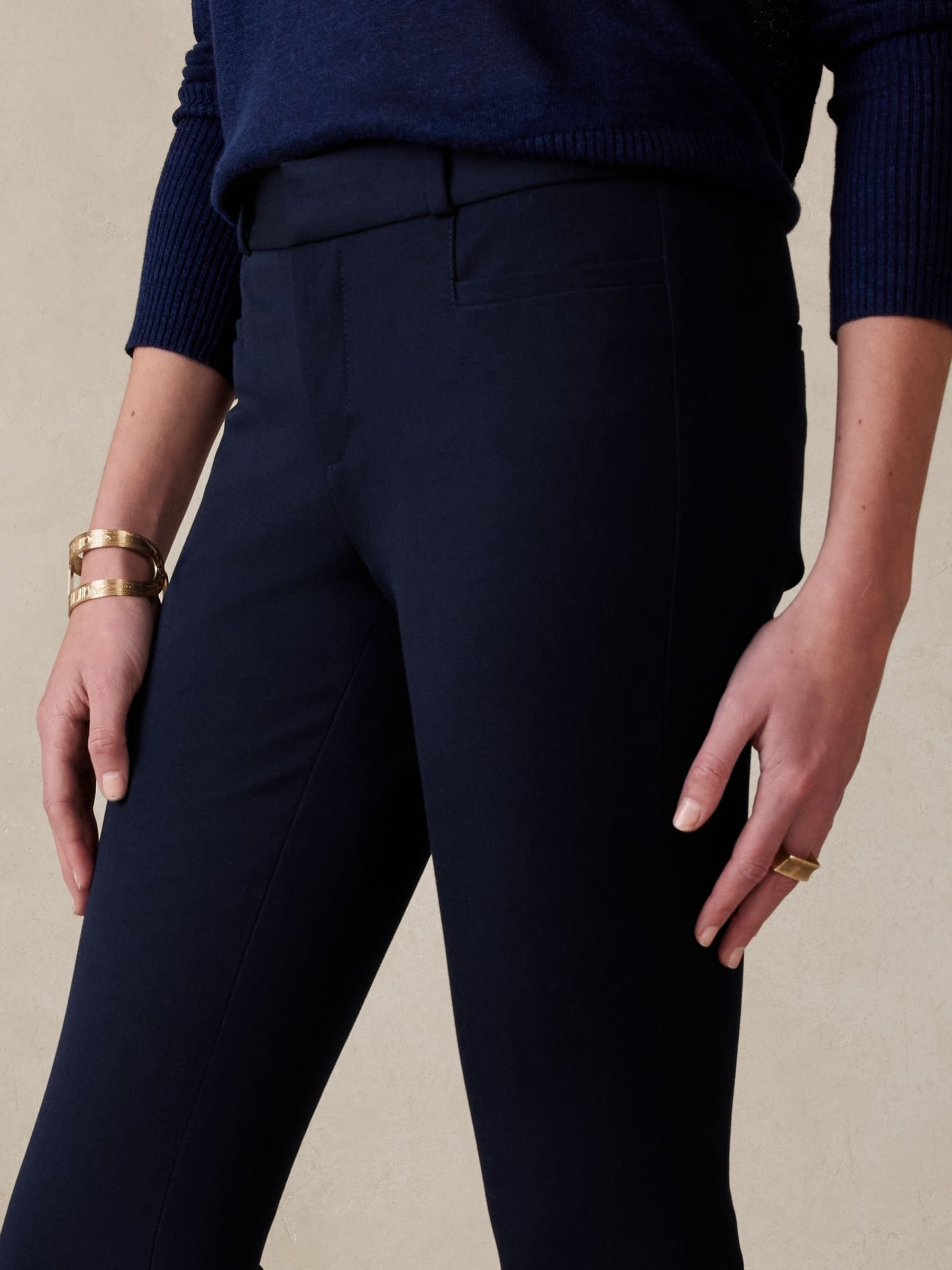 Banana Republic Blue Sloan Skinny Trousers - Image 2 of 2