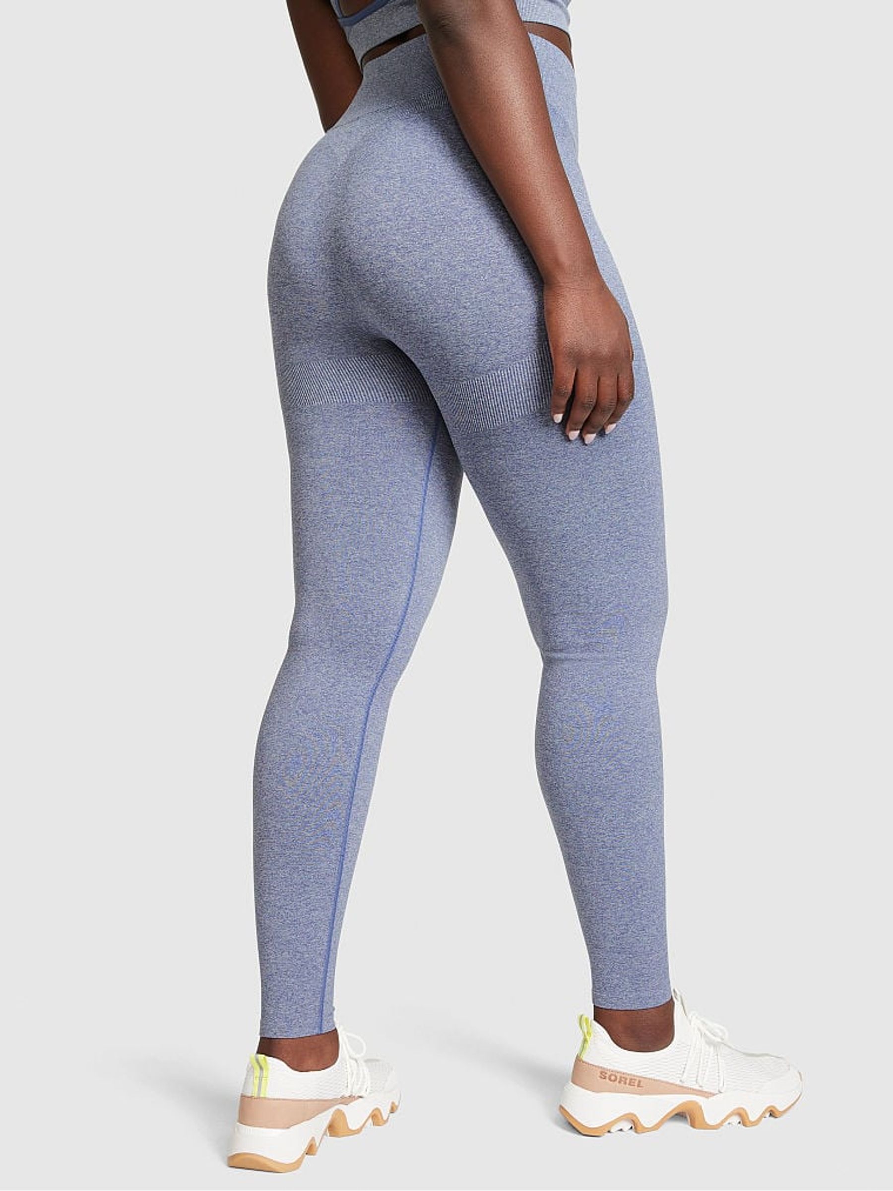 Dusty Iris Blue Marl Logo Legging - Image 2 of 3