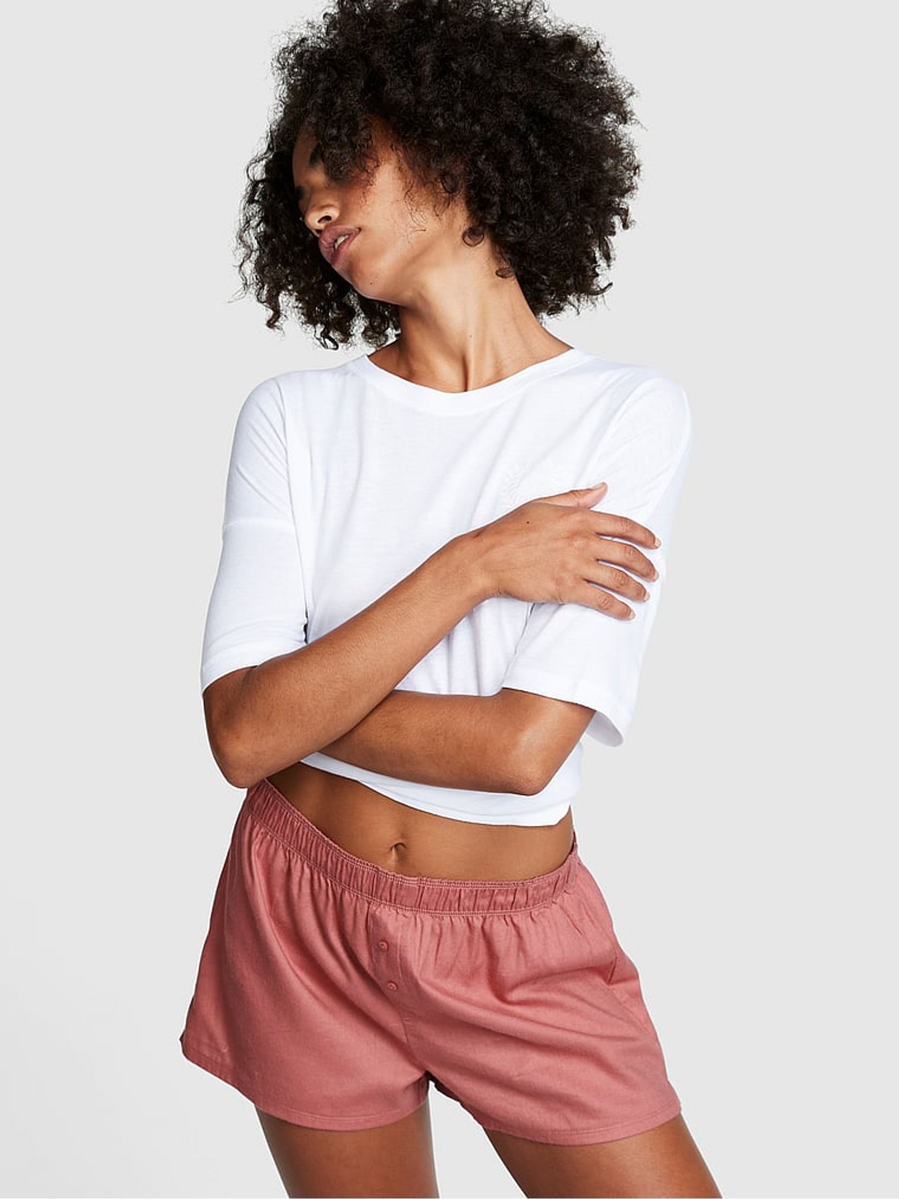 Soft Begonia Pink Holiday Dog Pyjama Shorts - Image 1 of 3