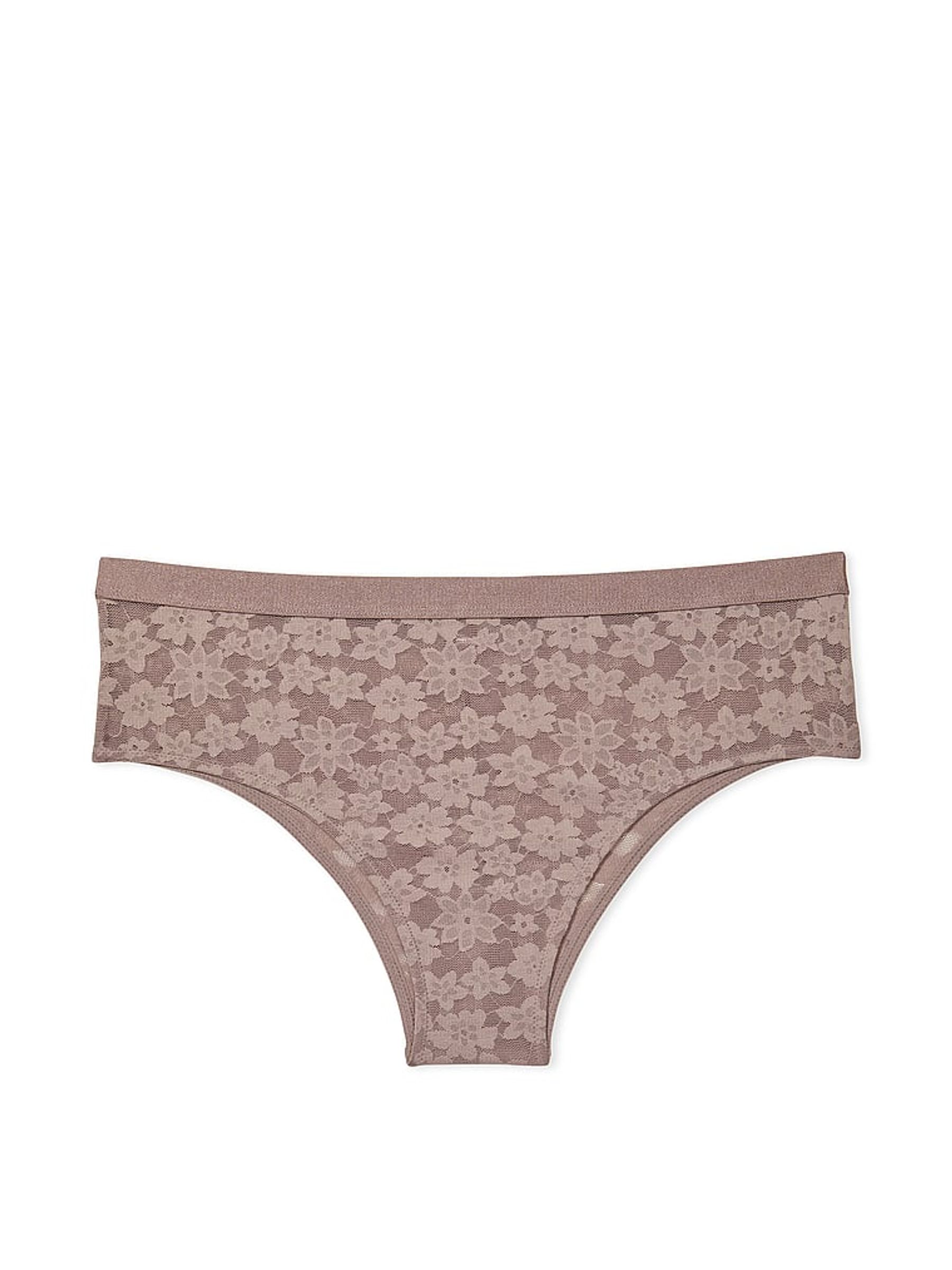 Iced Coffee Brown Tossed Floral Lace Cheekster Knickers - Image 4 of 4