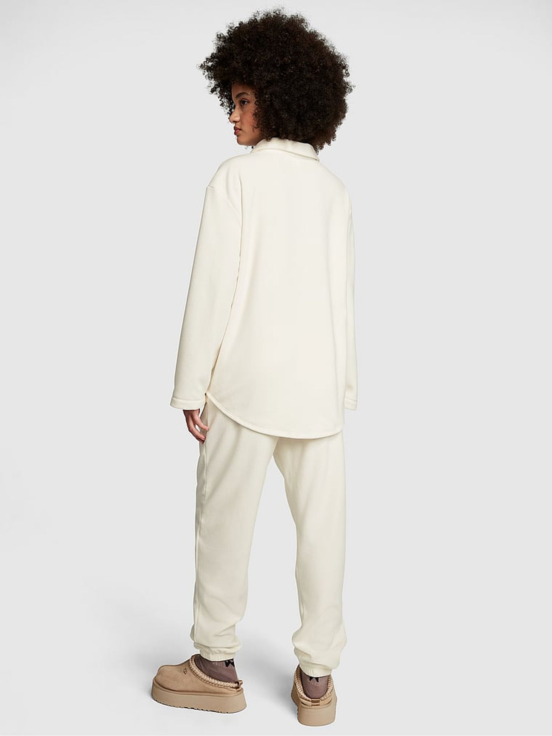 Creamer White Long Sleeve Polar Fleece Jogger Set - Image 2 of 4