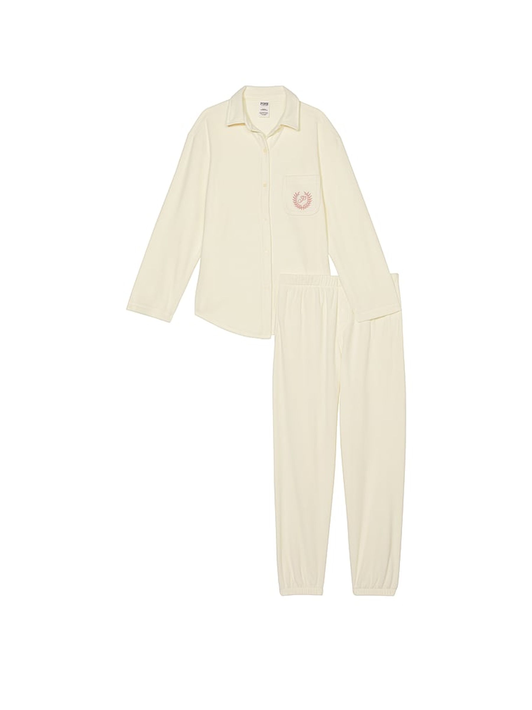Creamer White Long Sleeve Polar Fleece Jogger Set - Image 4 of 4