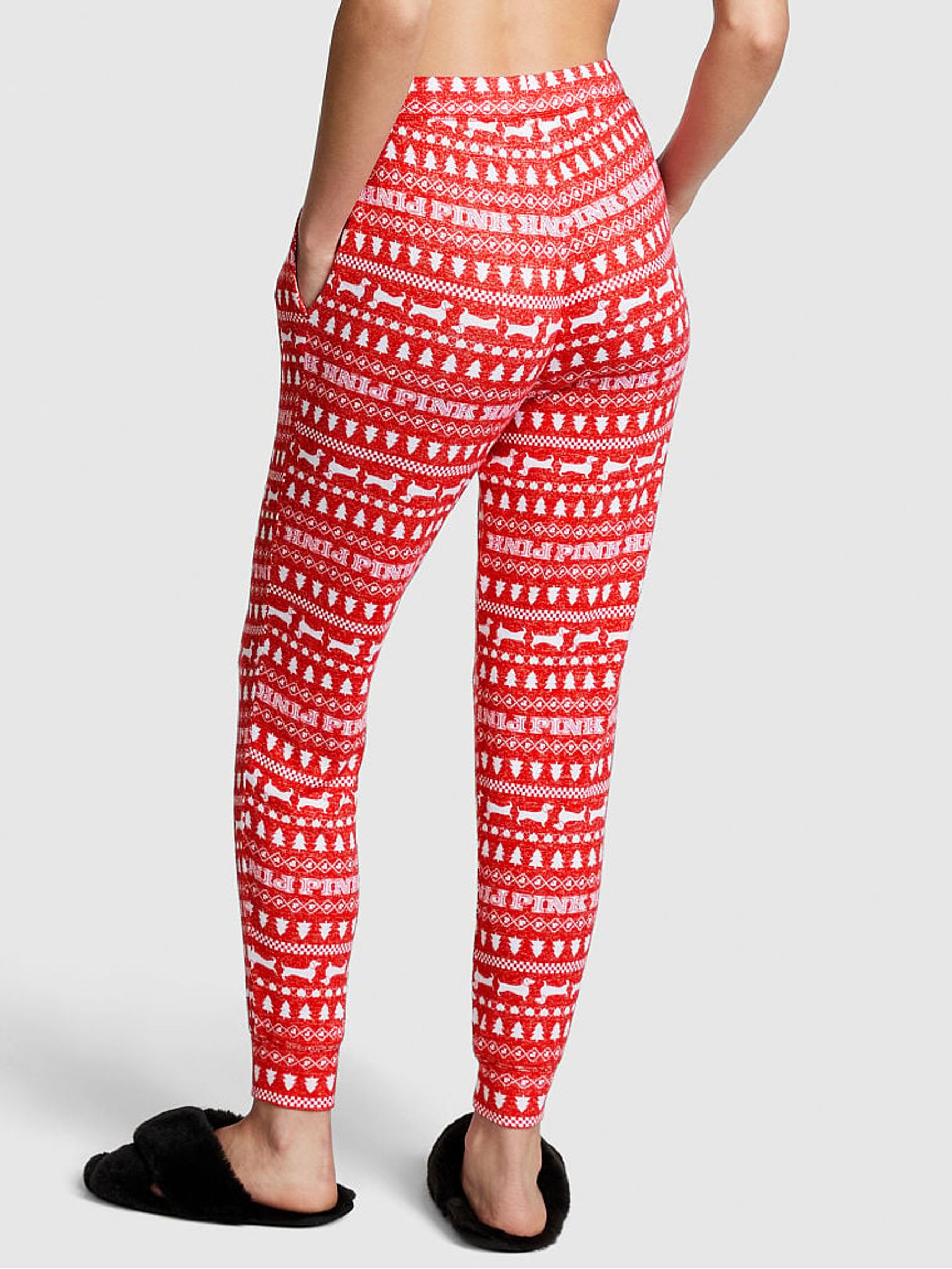 Red Pepper Christmas Print Cosy Sleep Jogger - Image 2 of 4