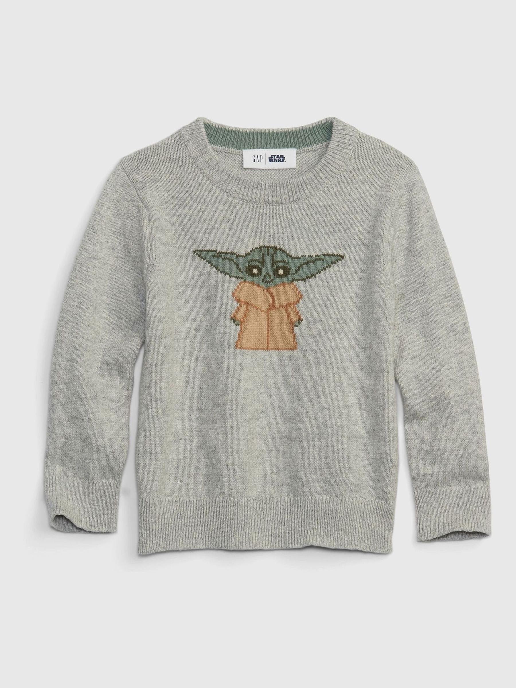 Babygap Starwars Gap Baby Yoda Sweater Grey Star Wars Grogu