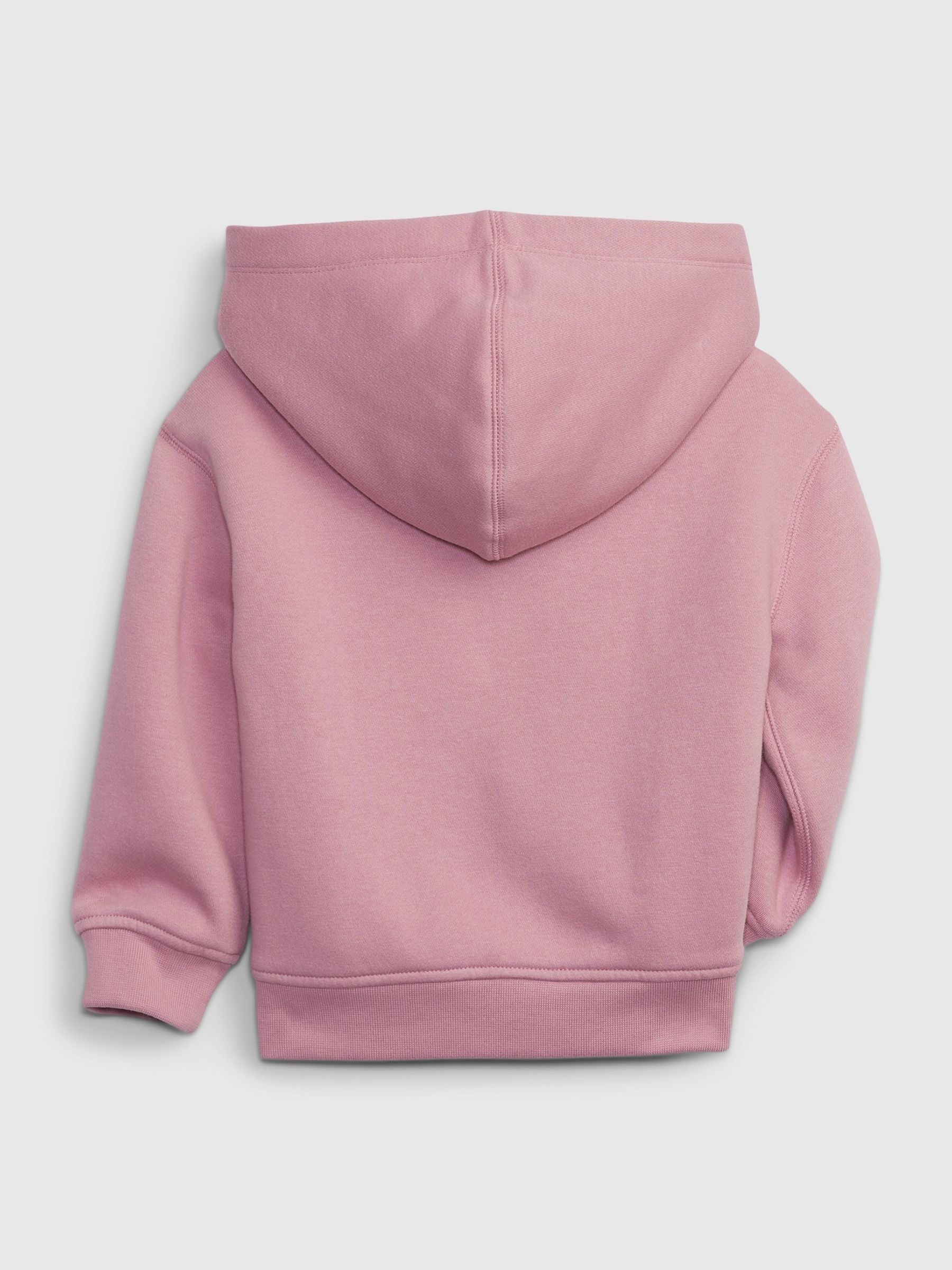 Pink Logo Zip Up Sherpa Lined Hoodie - Image 2 of 2