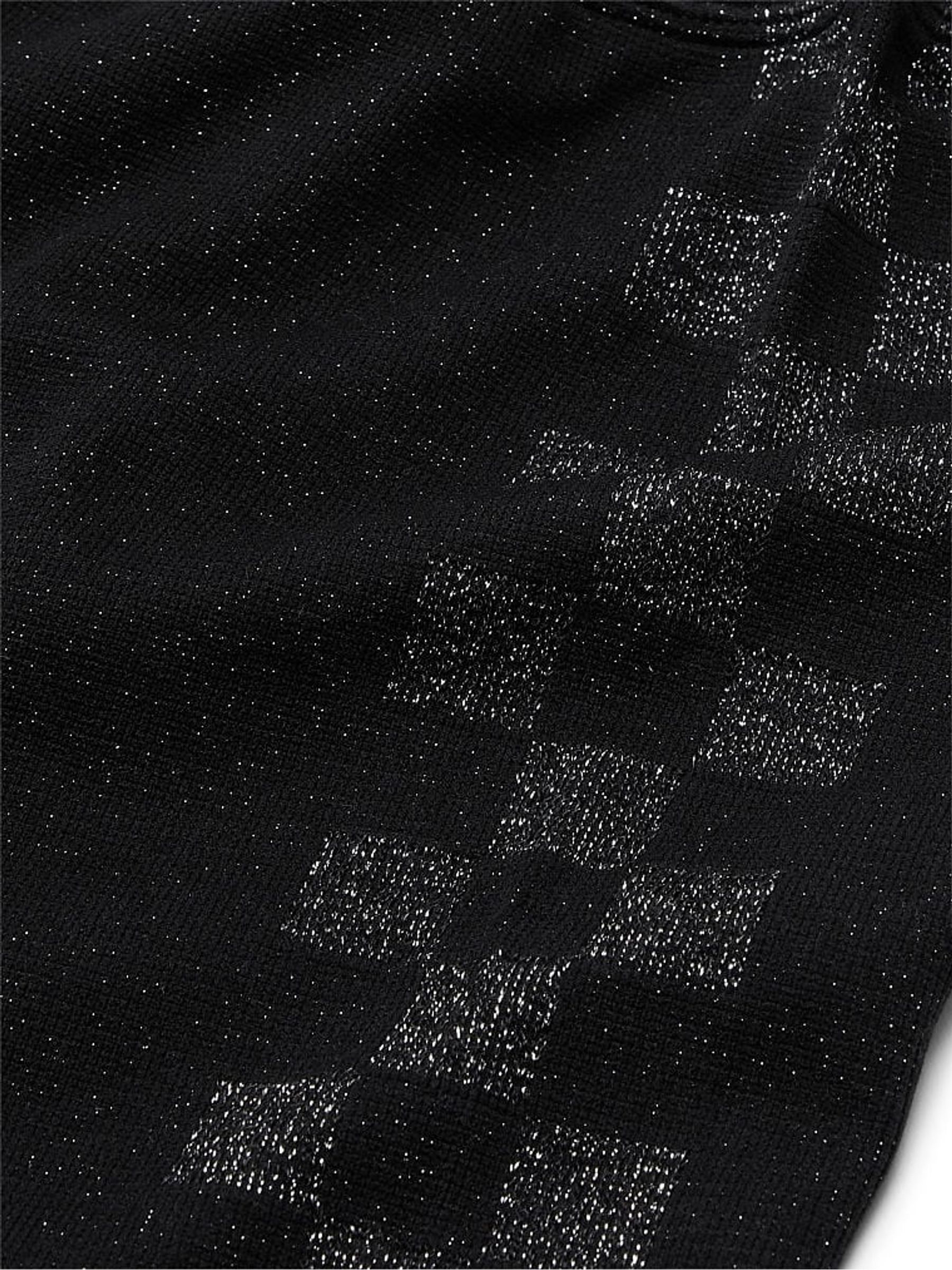 Pure Black Checkered Seamless Workout Legging Shine - Image 5 of 5