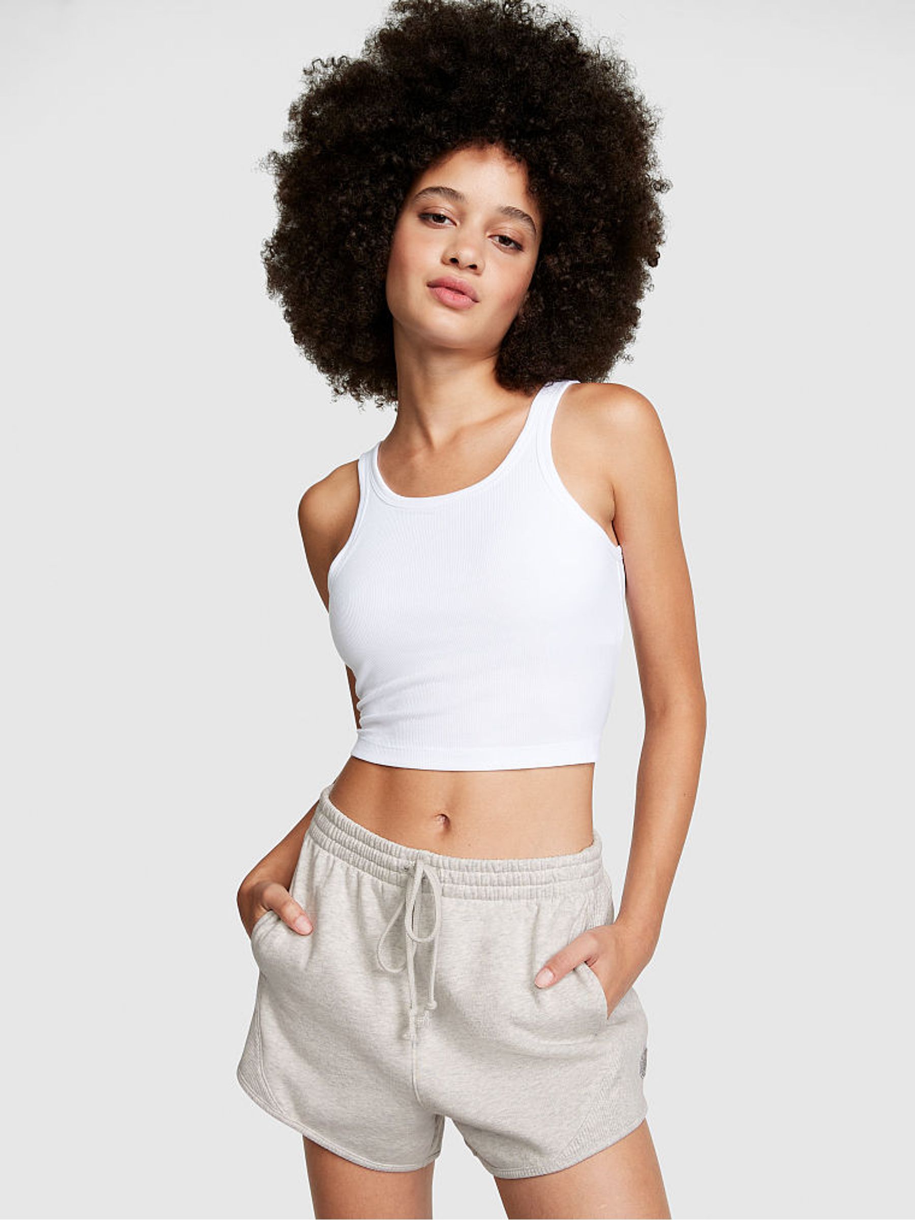Heather Grey Fleece Elevated Fleece Short - Image 1 of 4