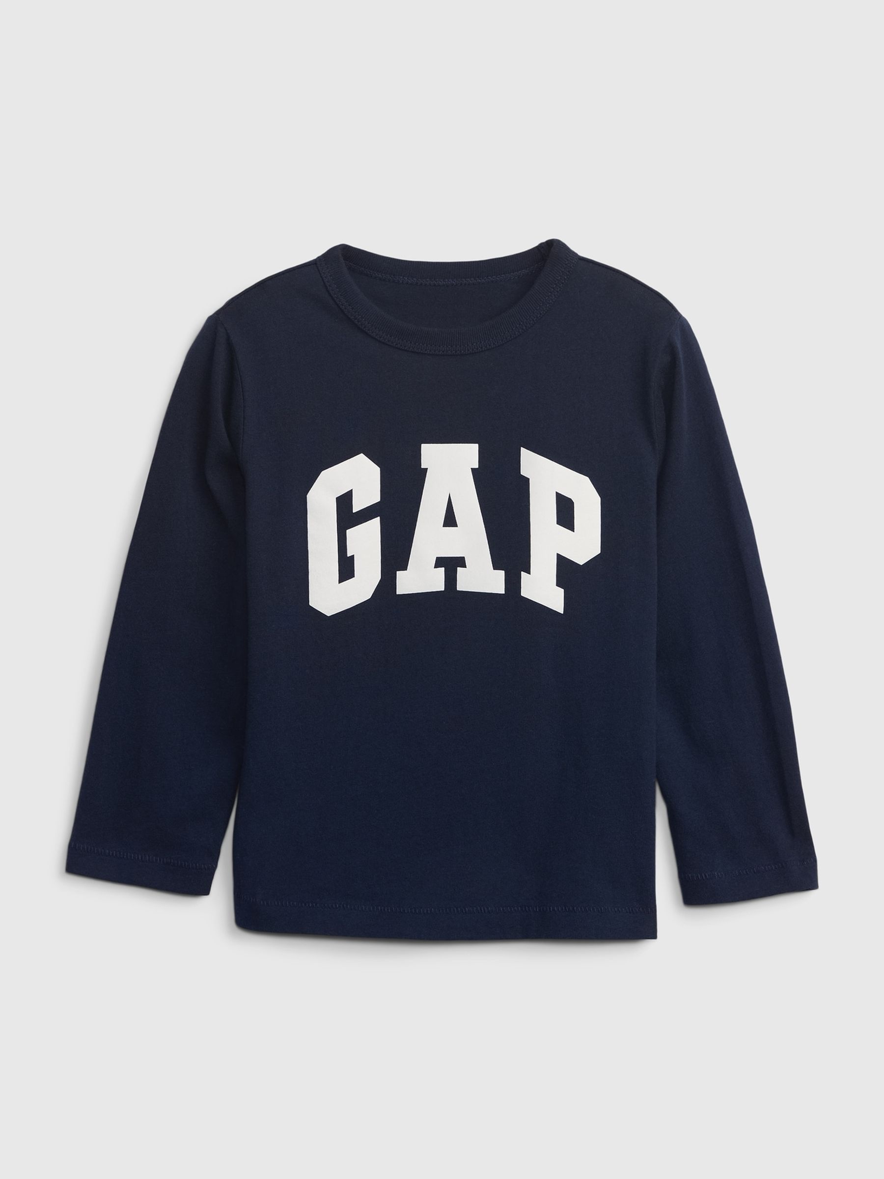 Blue and White Logo 2-Pack Long Sleeve Crew Neck T-Shirts (12mths-5yrs) - Image 2 of 3