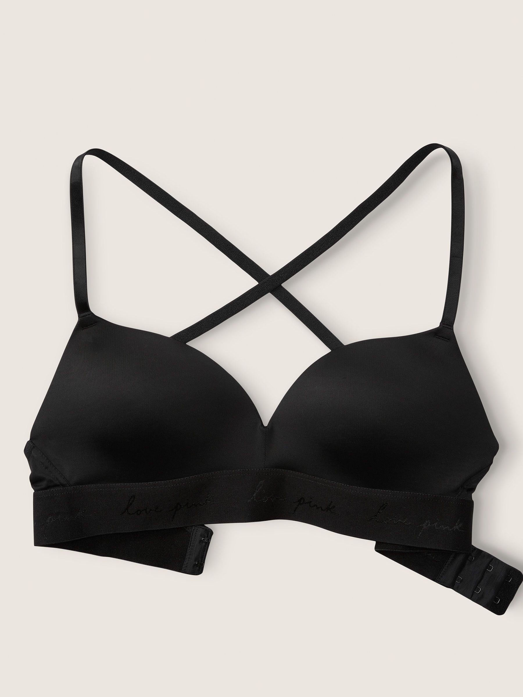 Pure Black Non Wired Push Up Smooth T-Shirt Bra - Image 2 of 3