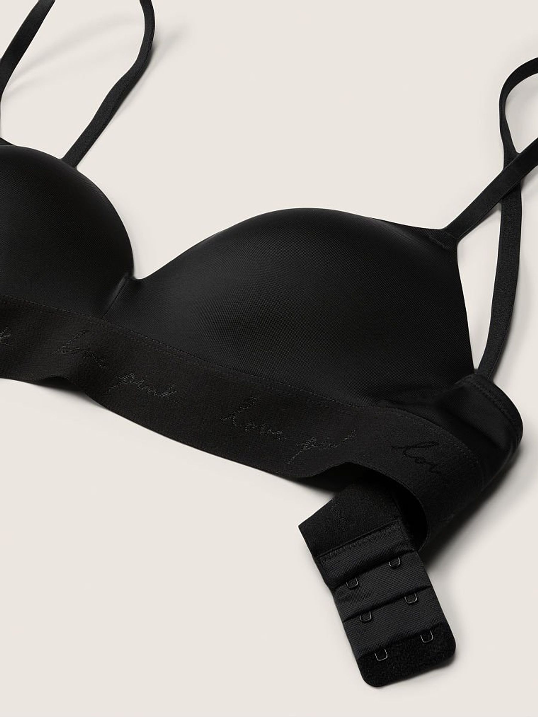 Pure Black Non Wired Push Up Smooth T-Shirt Bra - Image 3 of 3