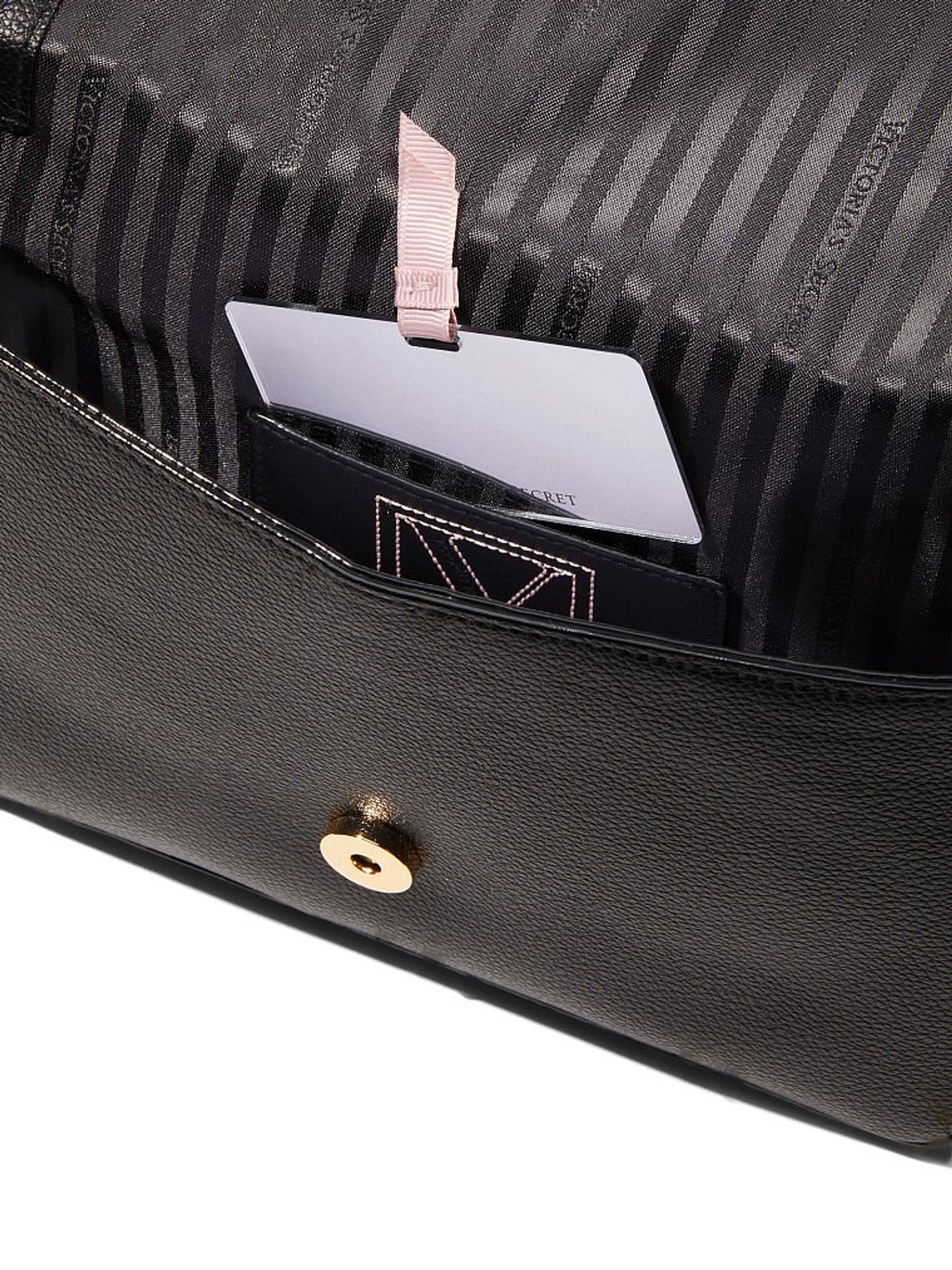 Black Grommet Medium Shoulder Bag - Image 3 of 6