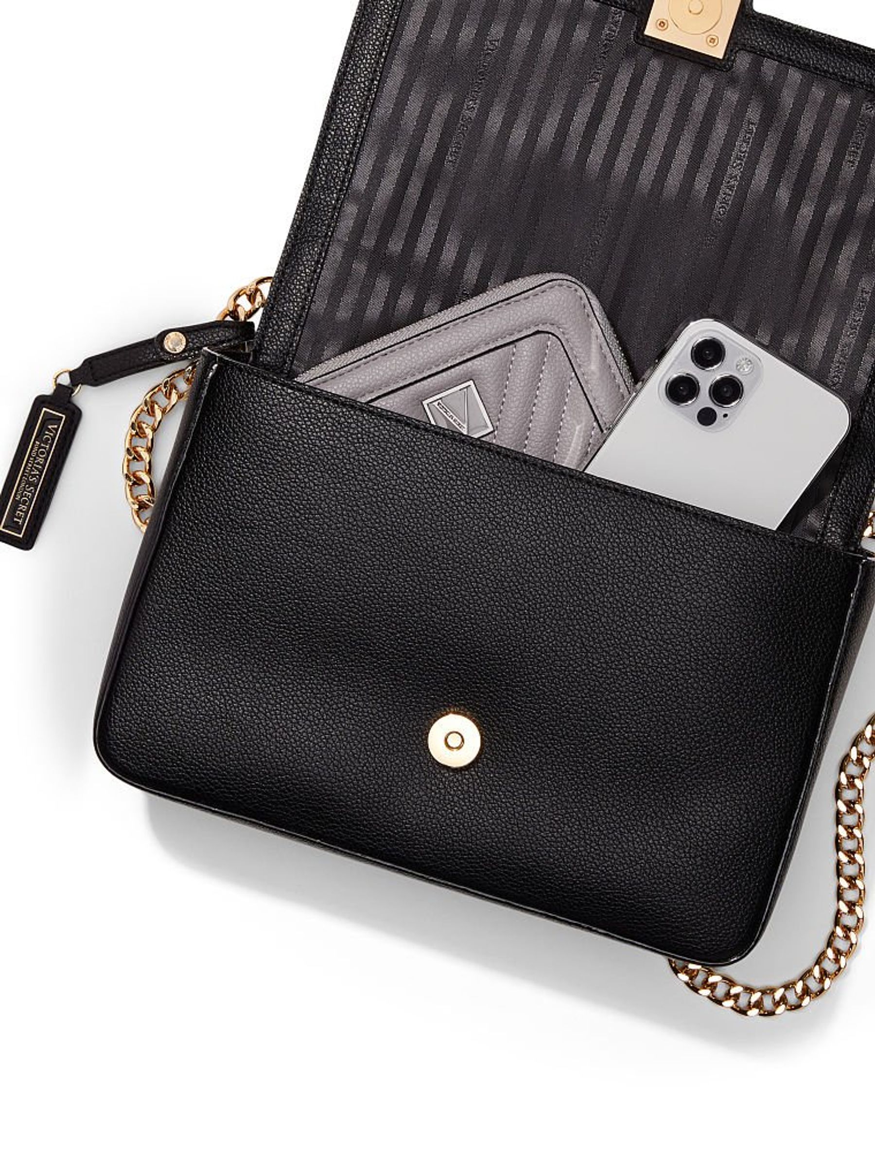 Black Grommet Medium Shoulder Bag - Image 4 of 6