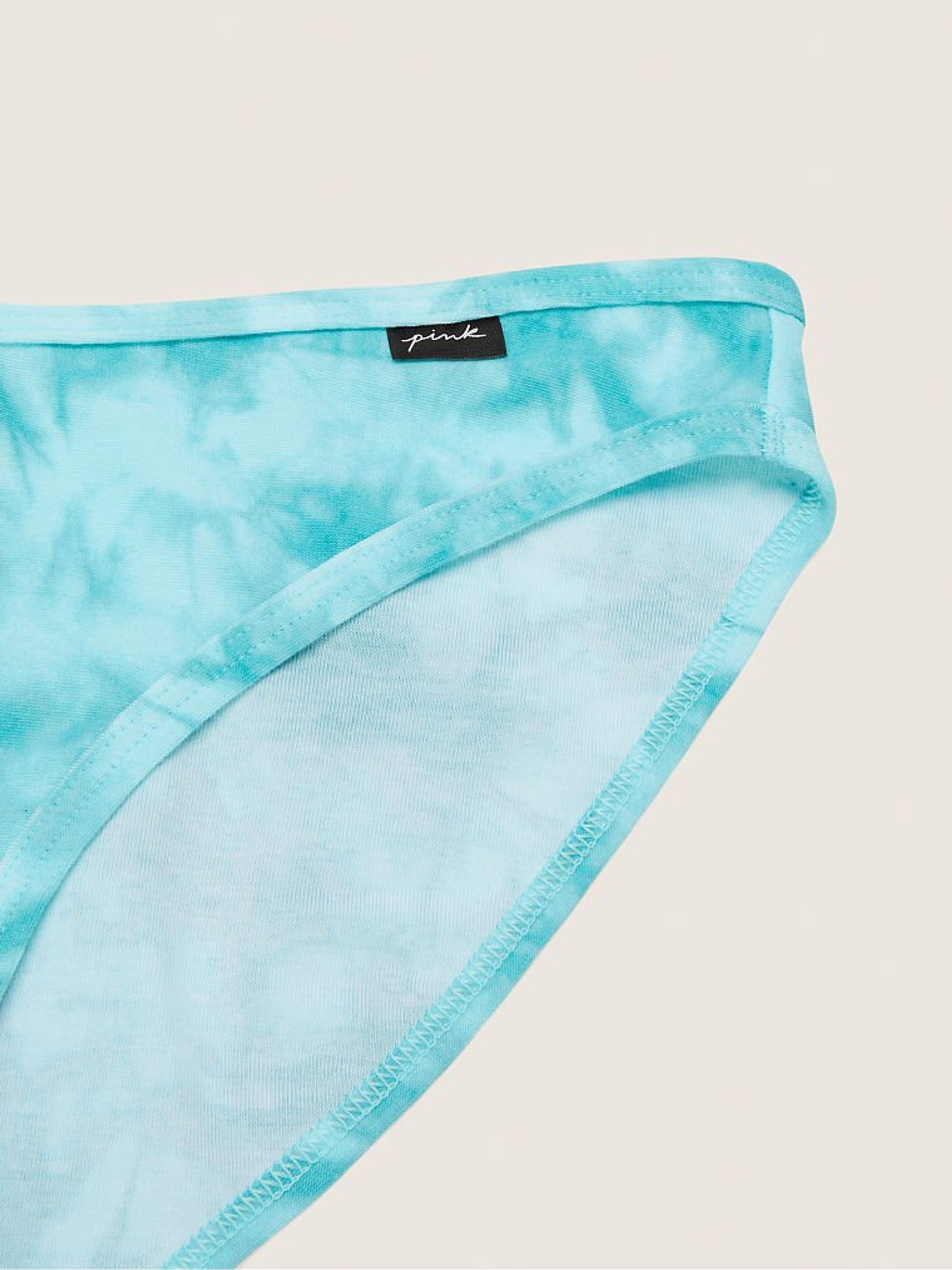 Tie Dye Blue Cotton Bikini Knicker - Image 2 of 2