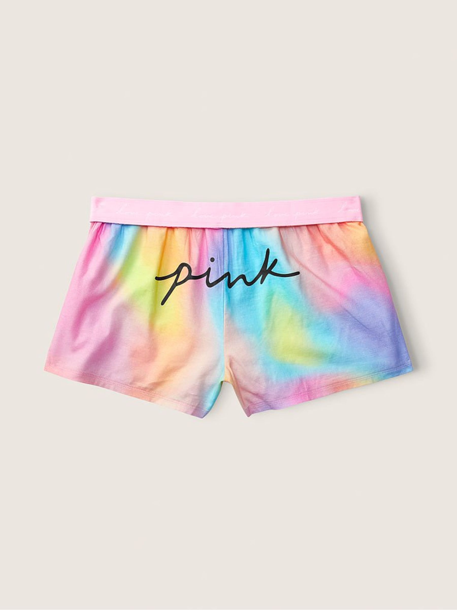 Tie Dye Pale Banana Yellow Flannel Pyjama Short - Image 4 of 5