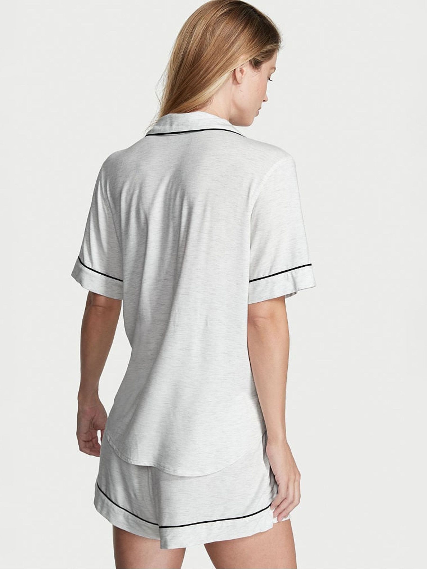 Snow Heather Grey Modal Short Pyjamas - Image 2 of 4