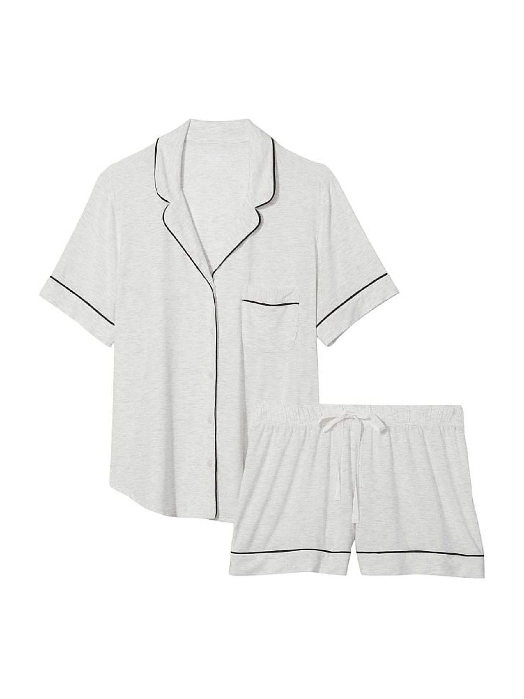 Snow Heather Grey Modal Short Pyjamas - Image 3 of 4