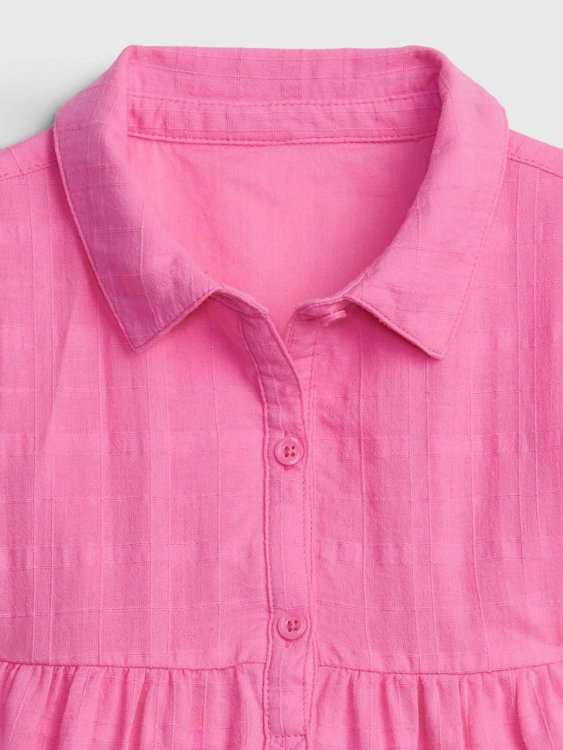 Pink WindowPane Tiered Dress - Image 3 of 3
