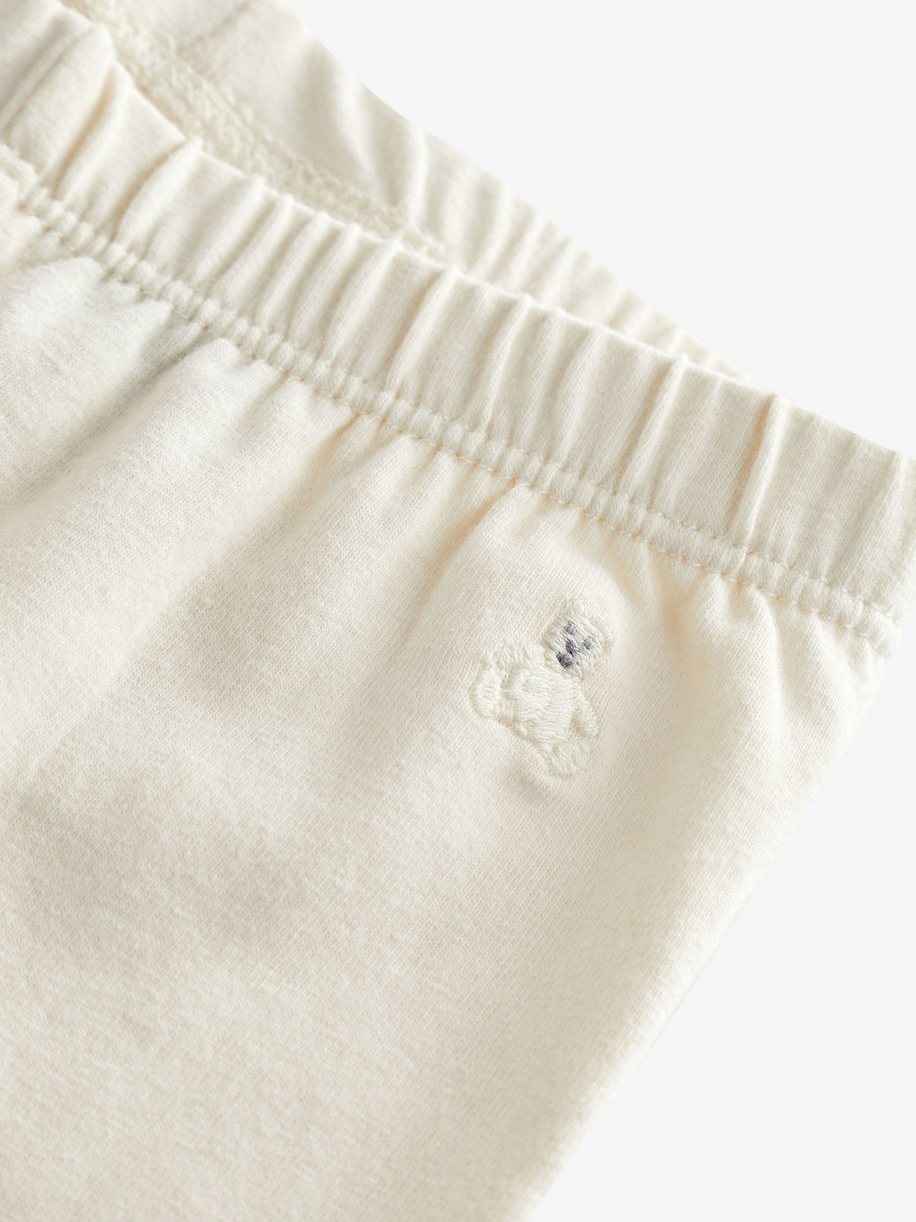 Cream Organic Cotton Ruffle Leggings - Image 3 of 3