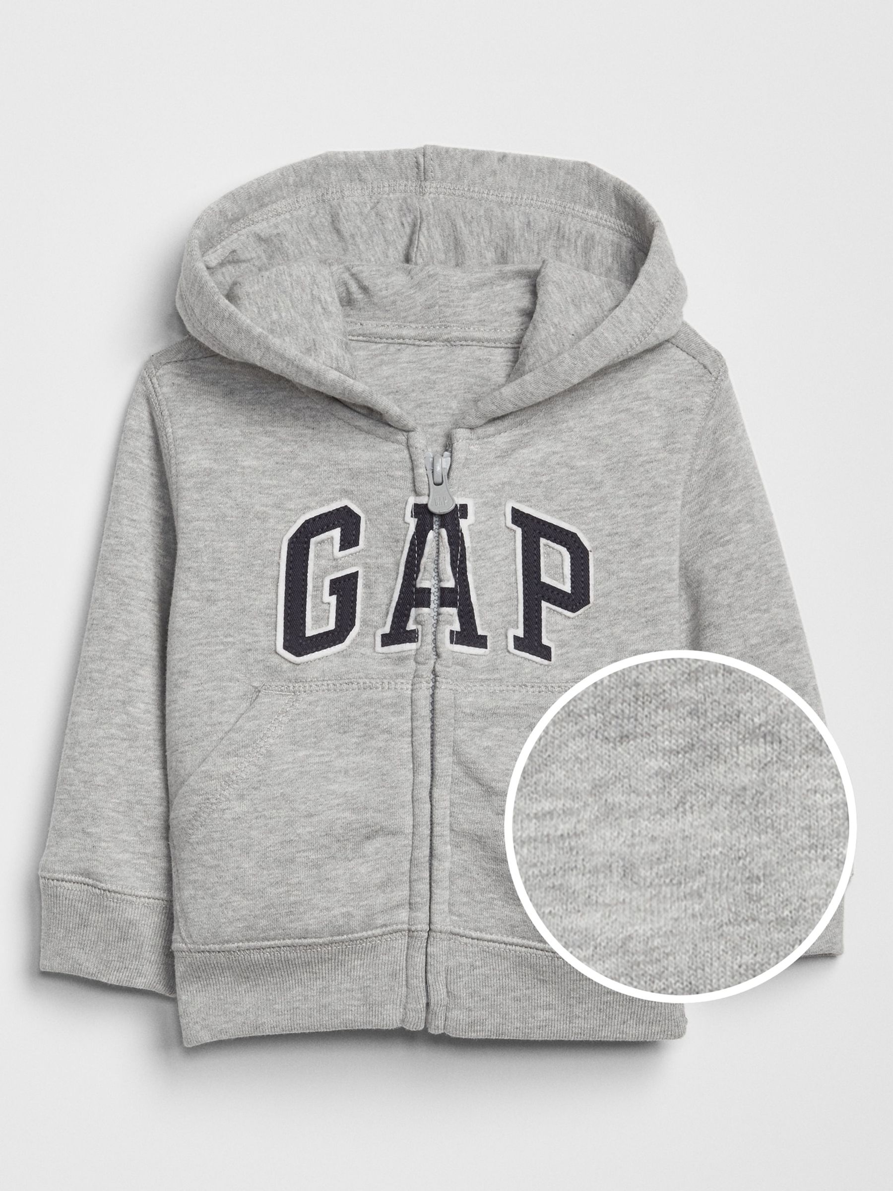 Grey Logo Zip Up Hoodie - Image 1 of 1