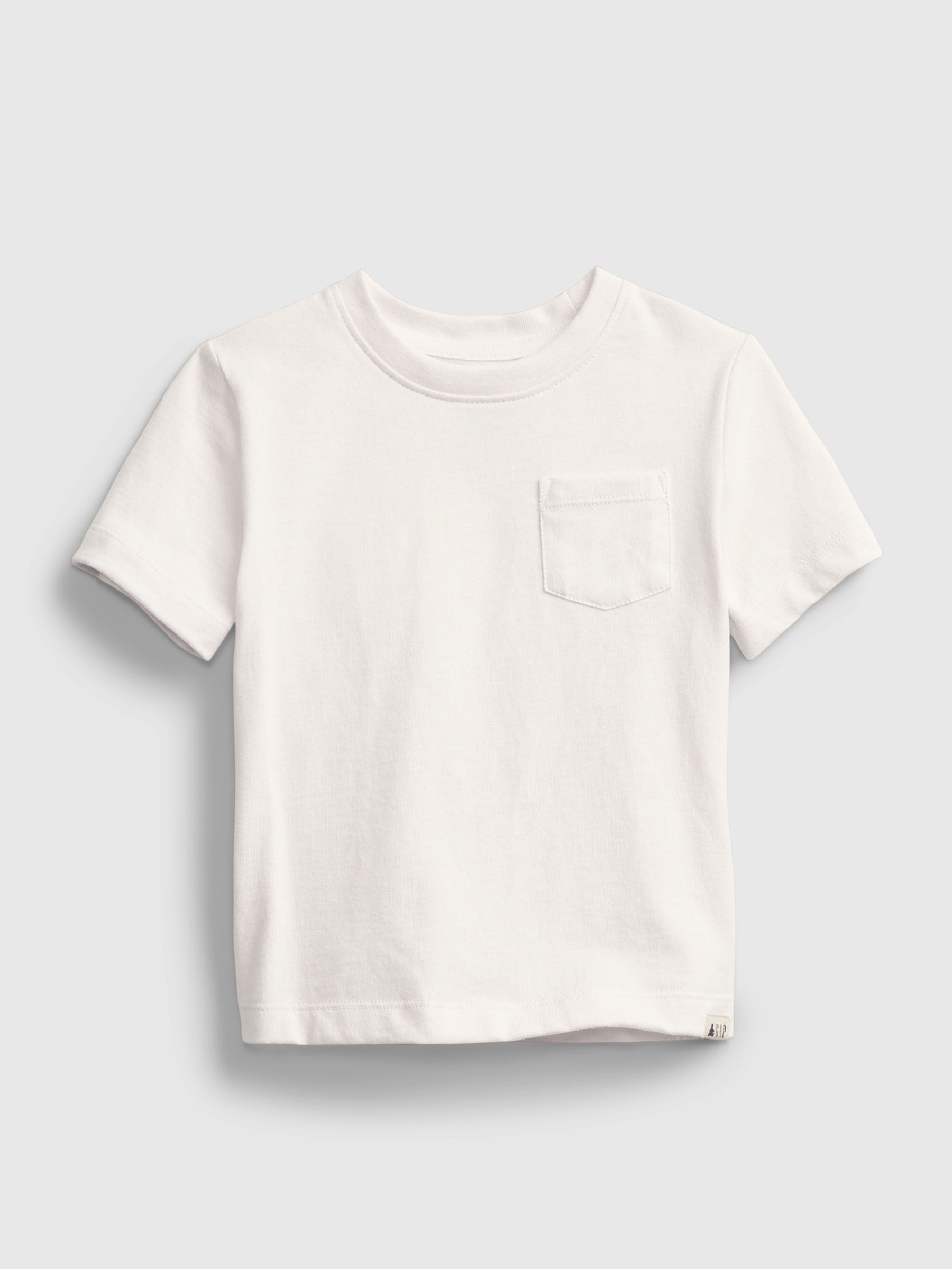 White Pocket Short Sleeve Crew Neck T-Shirt (6mths-6yrs) - Image 1 of 1