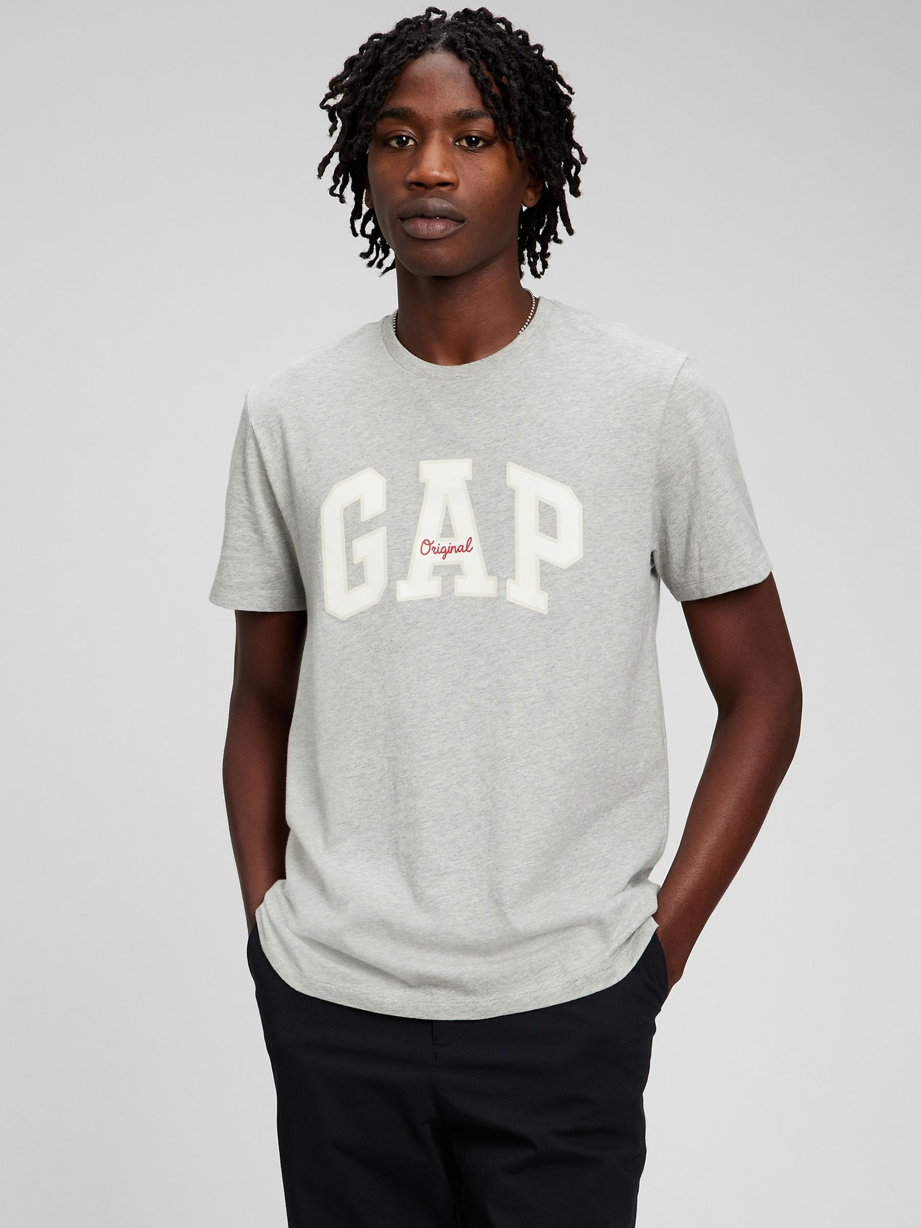 Grey Logo Short Sleeve Crew Neck T Shirt - Image 1 of 7