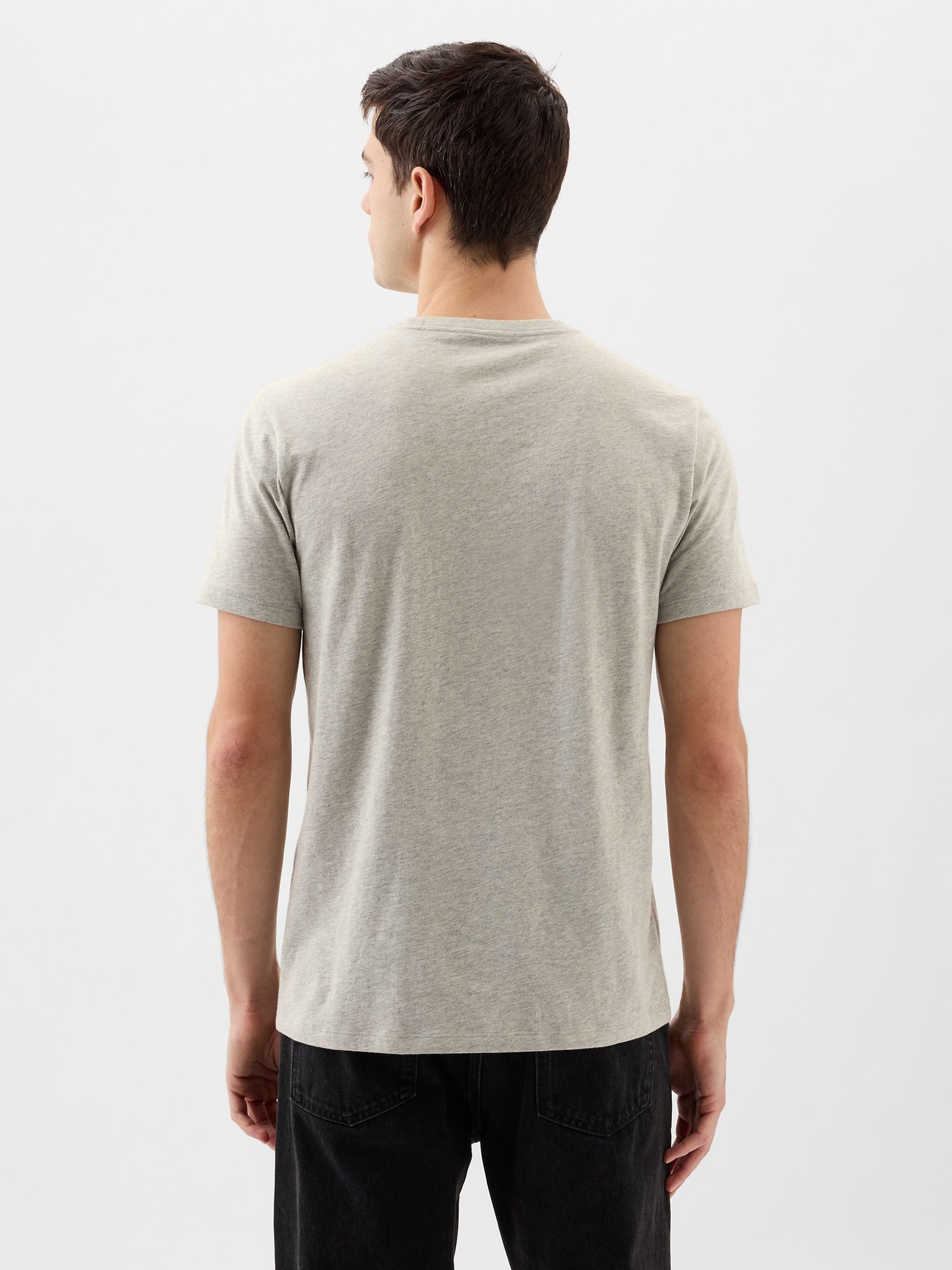 Grey Logo Short Sleeve Crew Neck T Shirt - Image 4 of 7