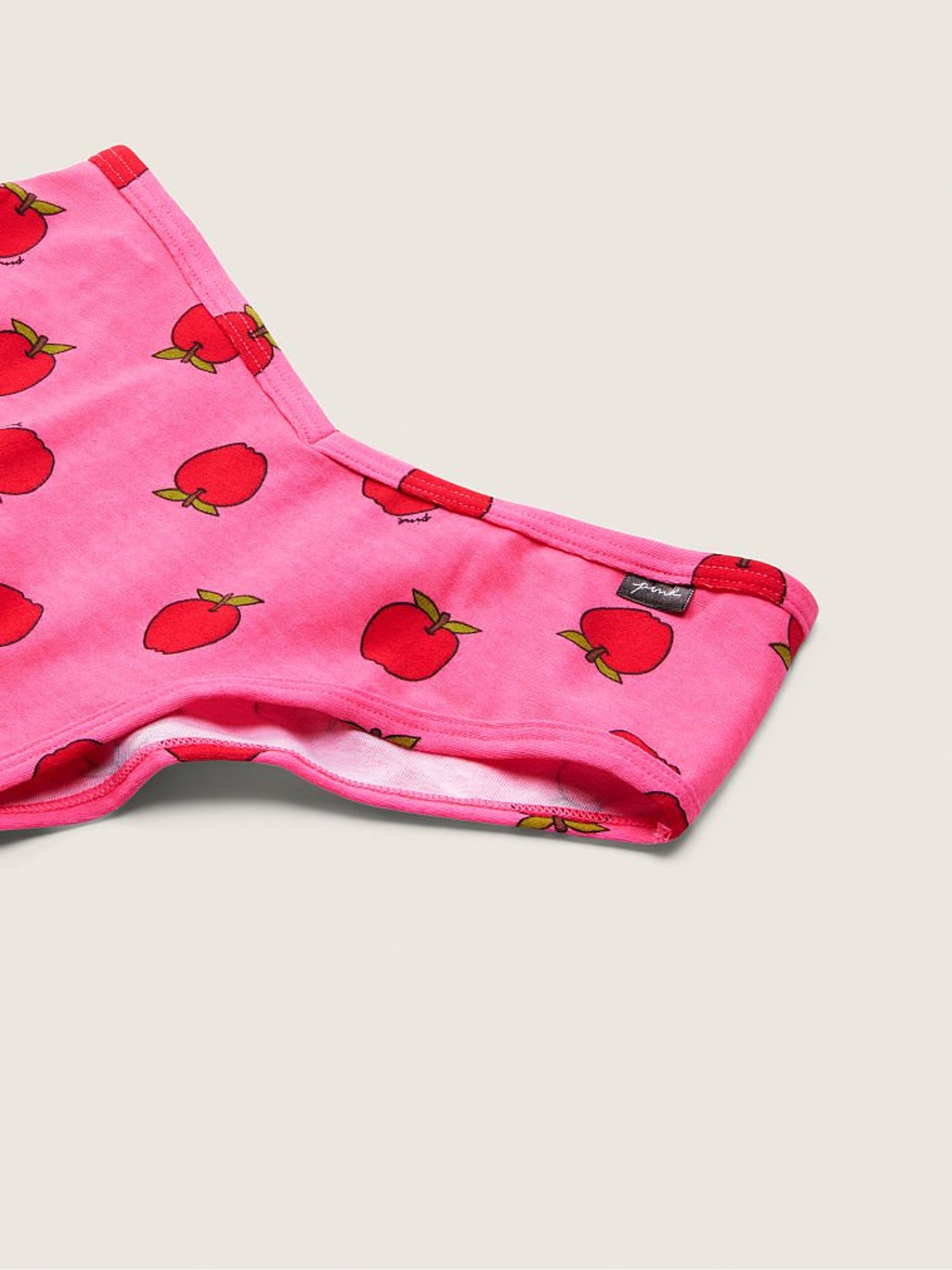 Capri Pink Apple Print Cotton Cheeky Panty - Image 2 of 2 Capri Pink Apple Print Cotton Cheeky Panty - Image 2 of 2