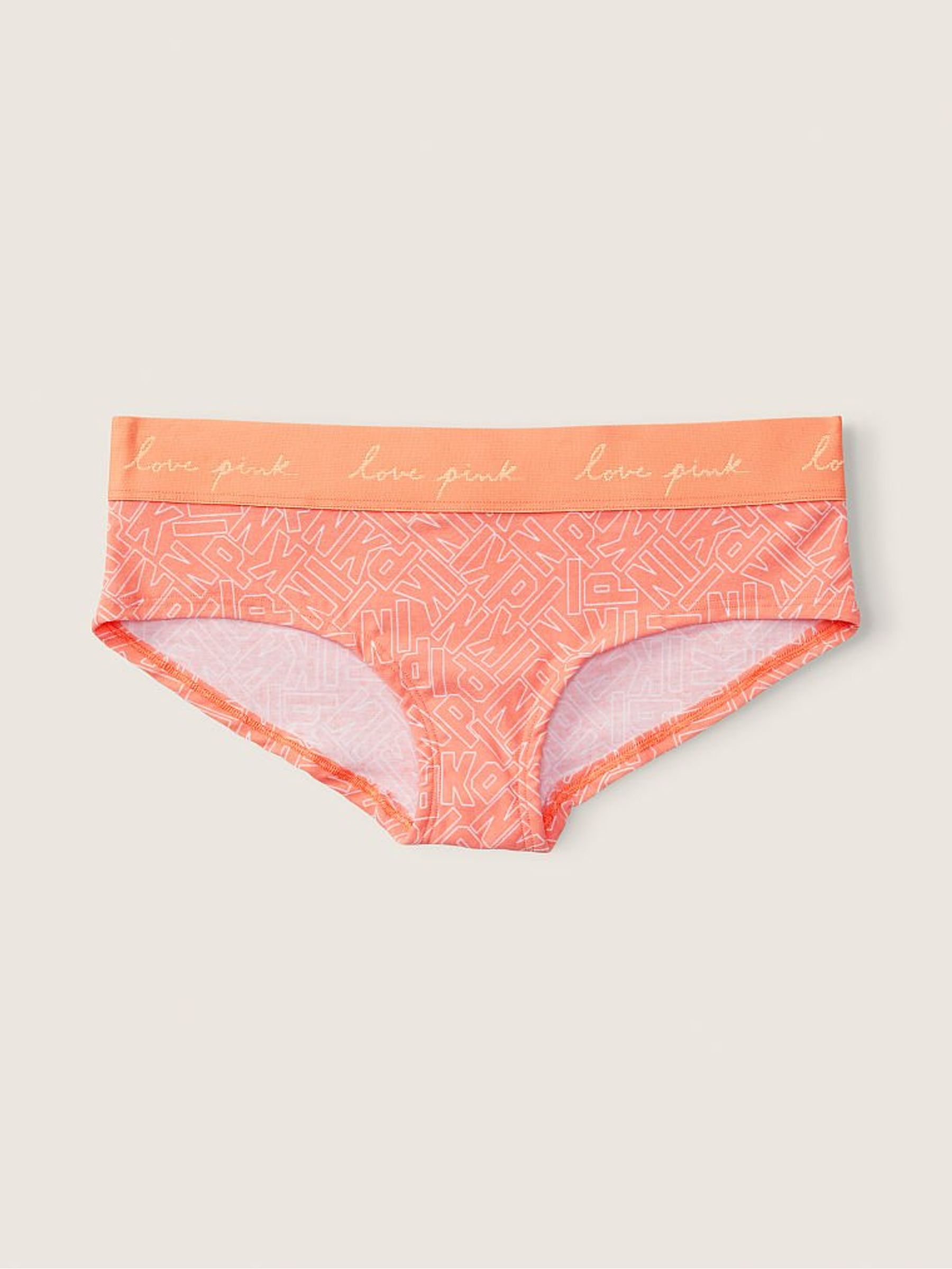 Coral Cream Logo Print Logo Hipster Knickers - Image 1 of 1