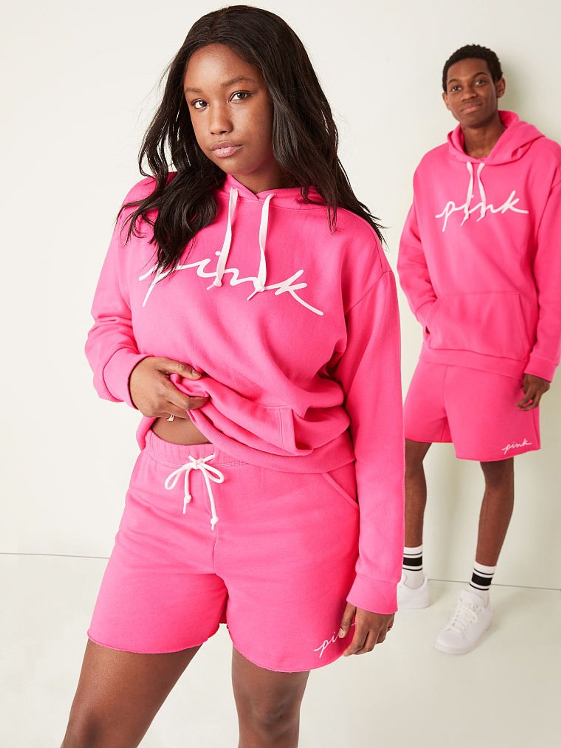 Capri Pink Script Logo Dad Short - Image 1 of 4