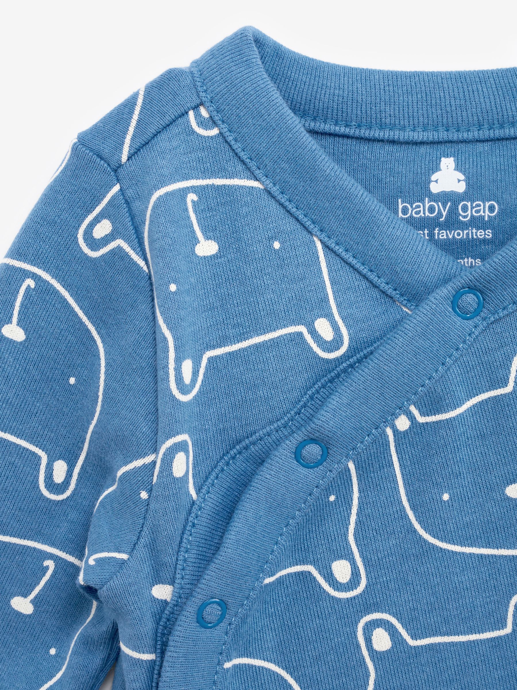 Blue Brannan Bear Long Sleeve Baby Sleepsuit (Newborn - 24mths) - Image 3 of 3