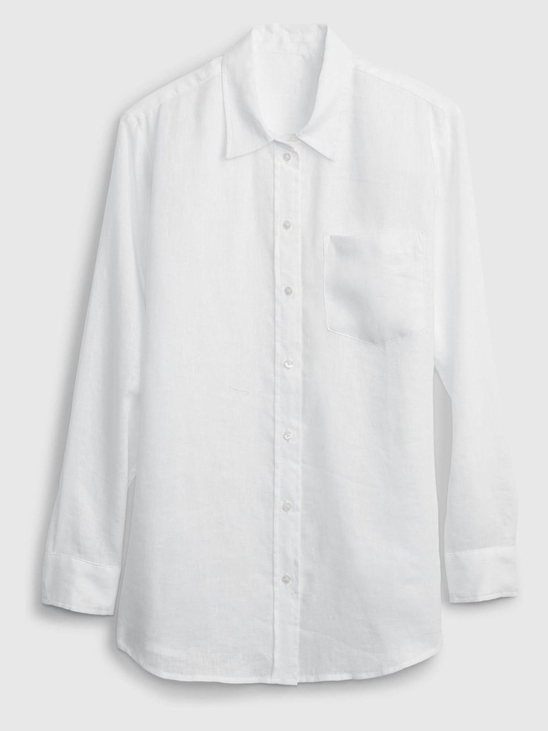 Linen Boyfriend Shirt - Image 6 of 6 Linen Boyfriend Shirt - Image 6 of 6