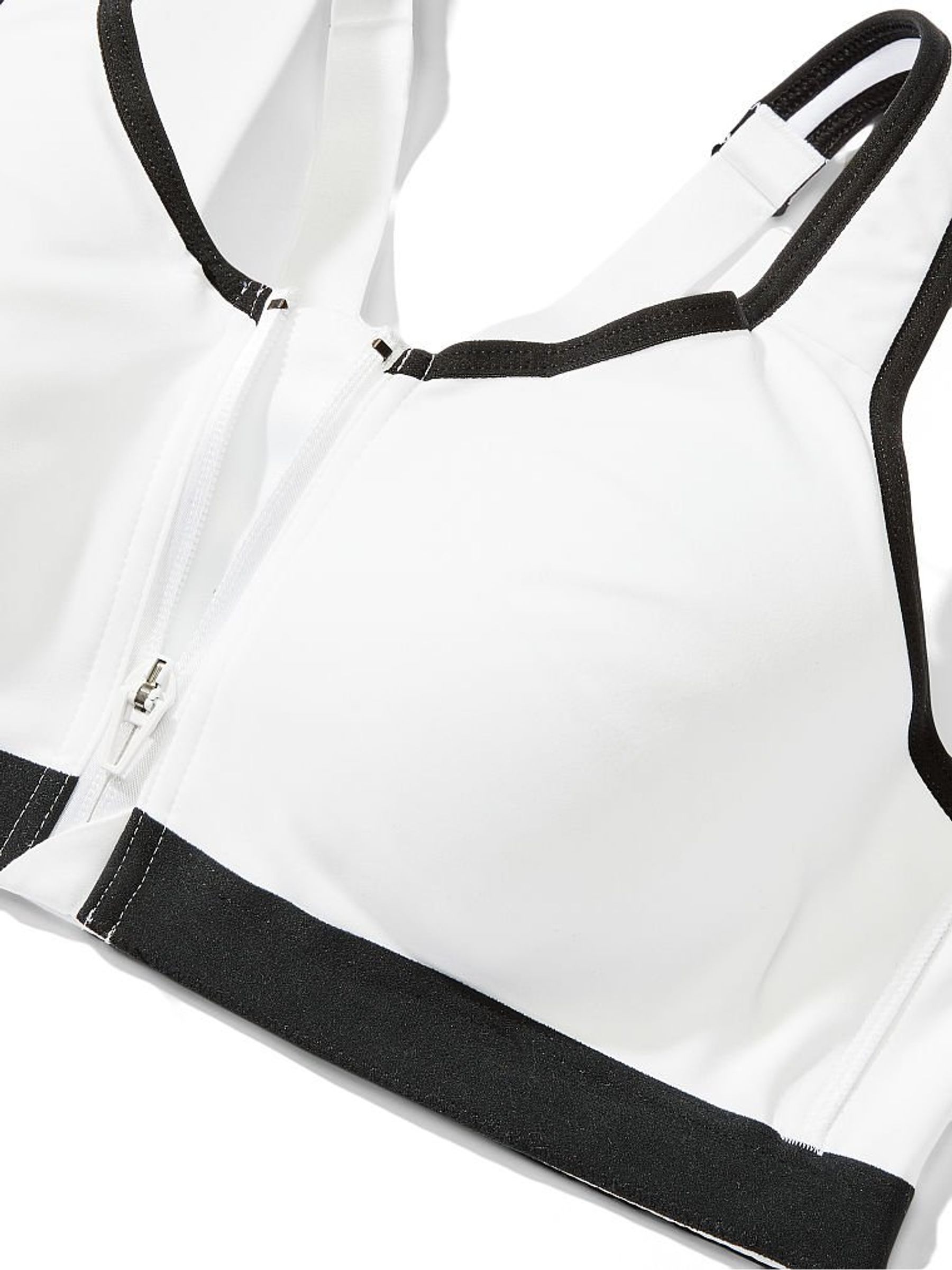 White Smooth Front Fastening Wired High Impact Sports Bra - Image 5 of 5
