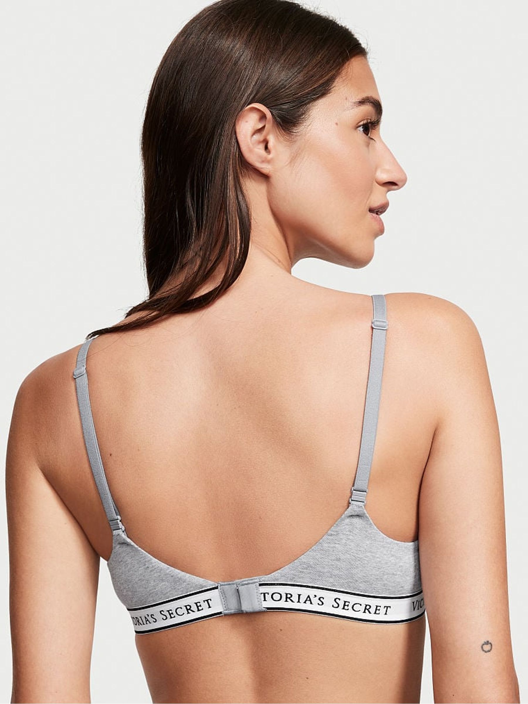 Grey Heather Demi Lightly Lined Bra - Image 2 of 3 Grey Heather Demi Lightly Lined Bra - Image 2 of 3