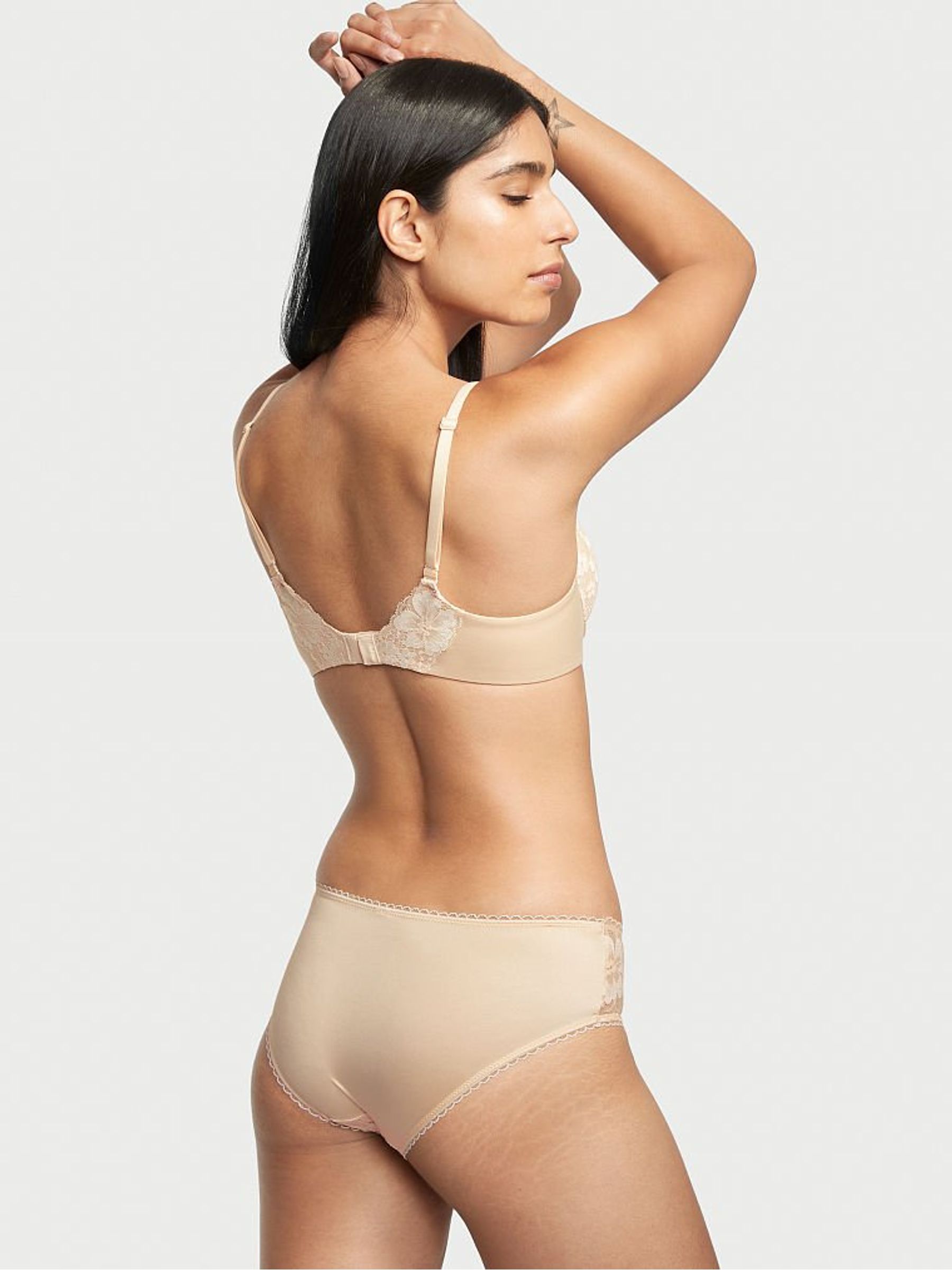 Champagne Nude Lace Hipster Knickers - Image 2 of 3