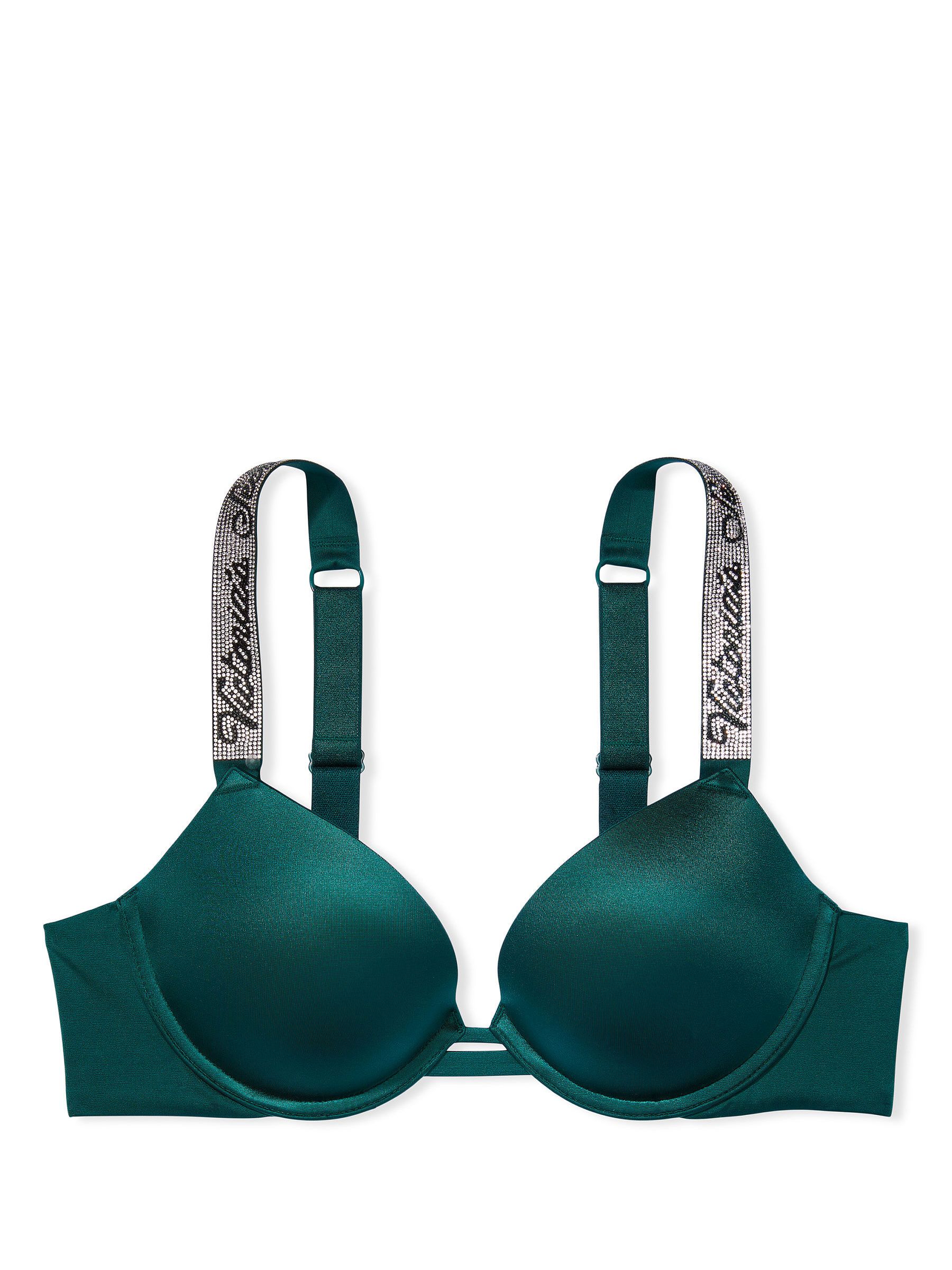 Black Ivy Green Smooth Shine Strap Push Up Bra - Image 3 of 3