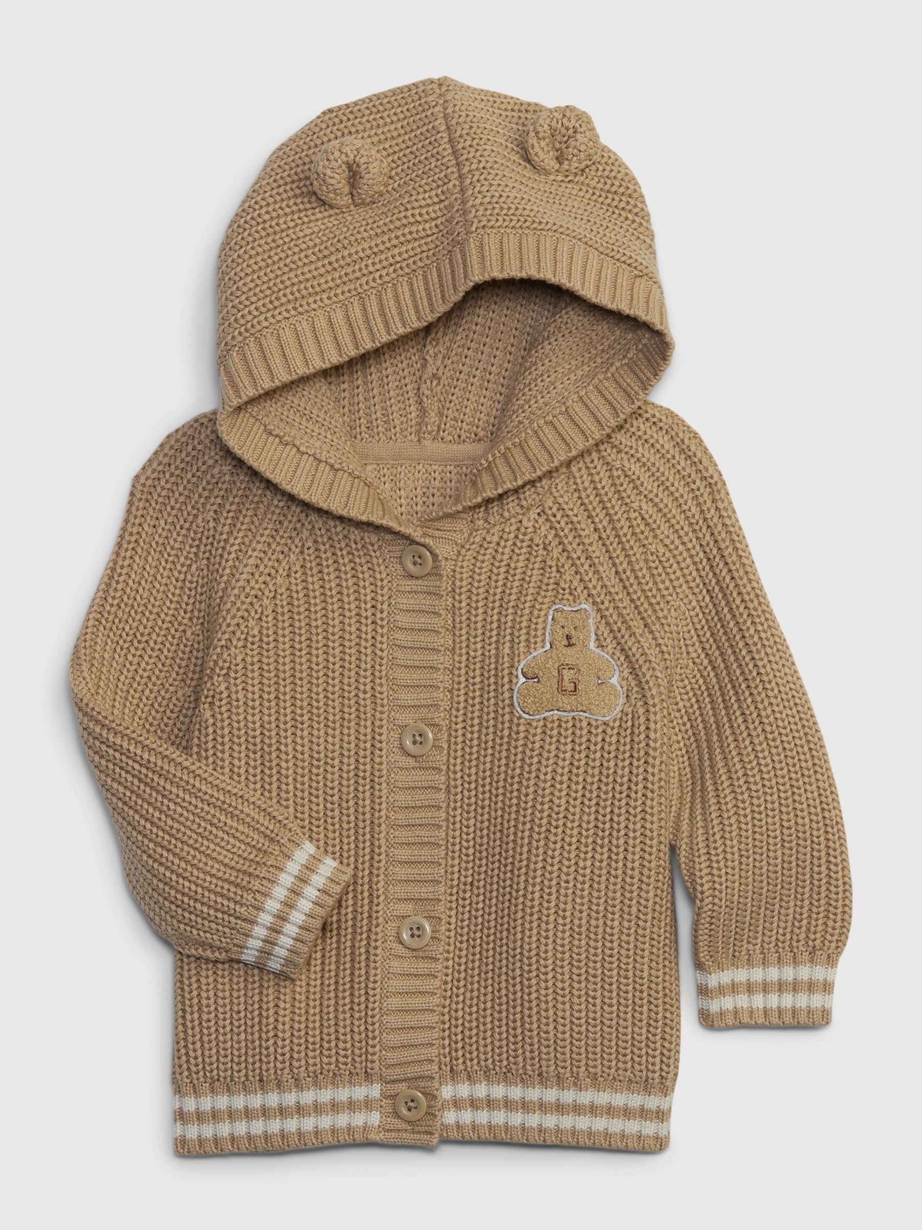 Brown Knitted Brannan Bear Hoodie - Image 1 of 3