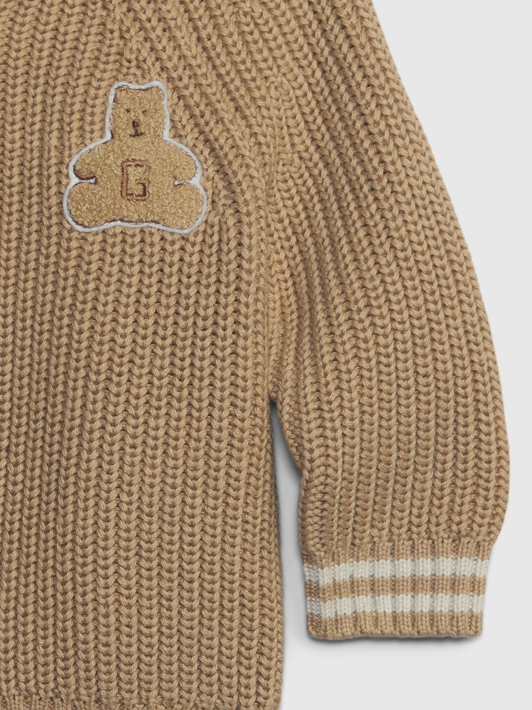Brown Knitted Brannan Bear Hoodie - Image 3 of 3