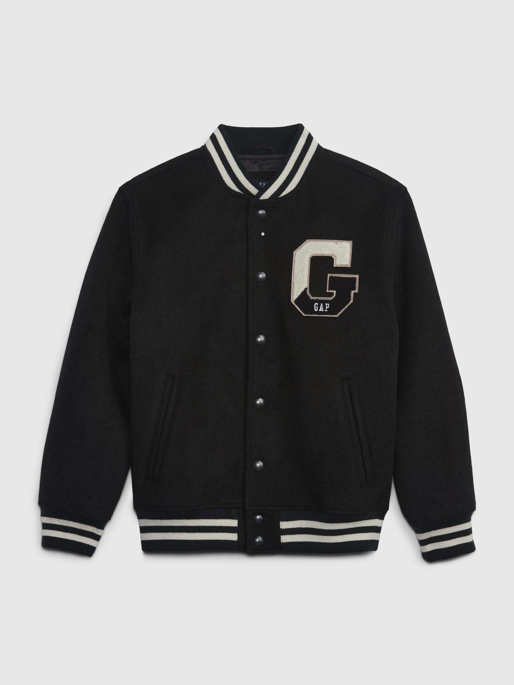 Black Varsity Logo Jacket (4-13yrs) - Image 6 of 8