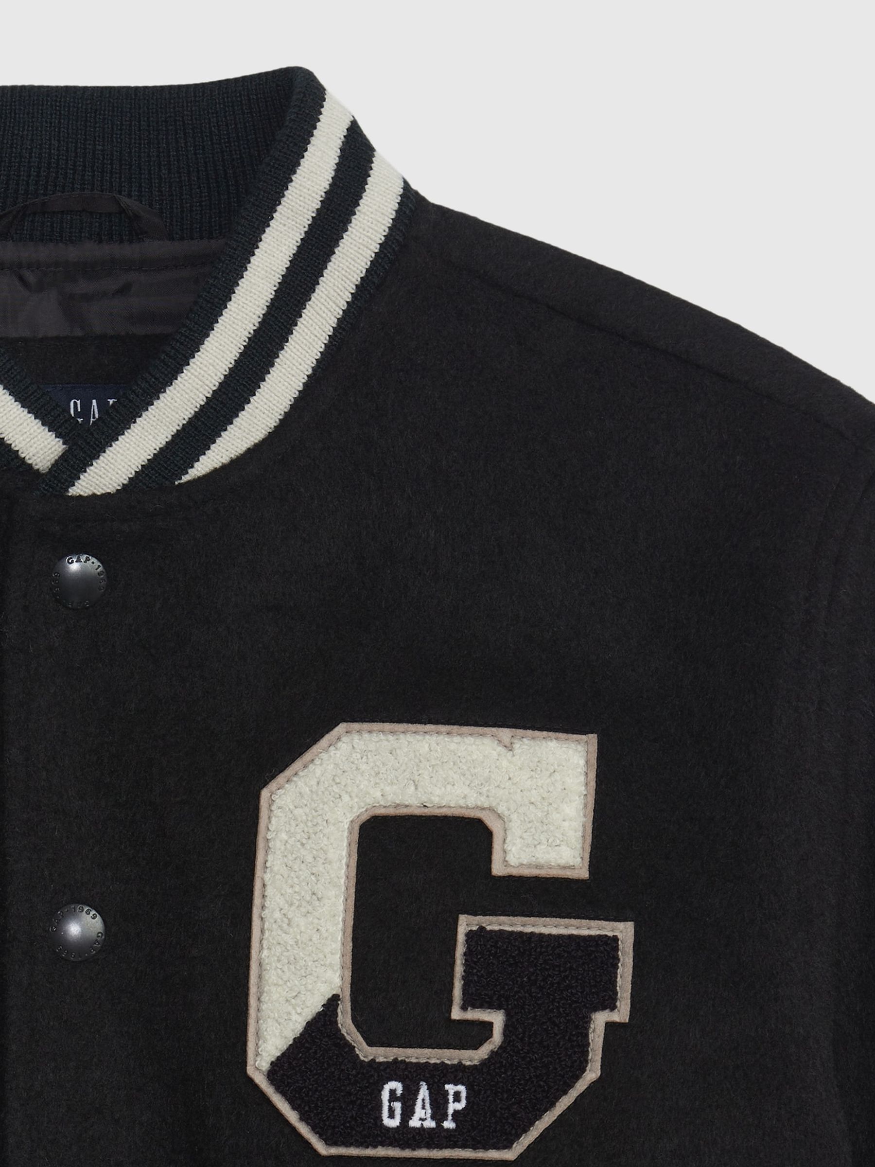 Black Varsity Logo Jacket (4-13yrs) - Image 8 of 8