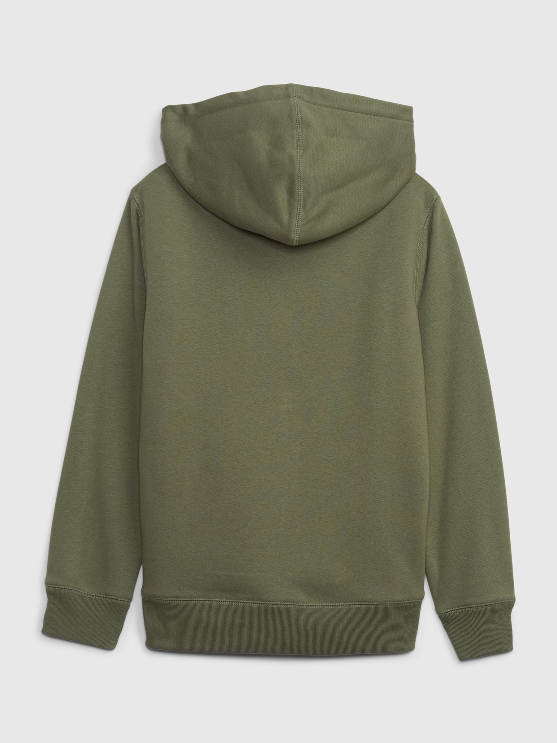 Green Logo Sherpa Lined Zip Up Kids Hoodie (4-13yrs) - Image 2 of 3