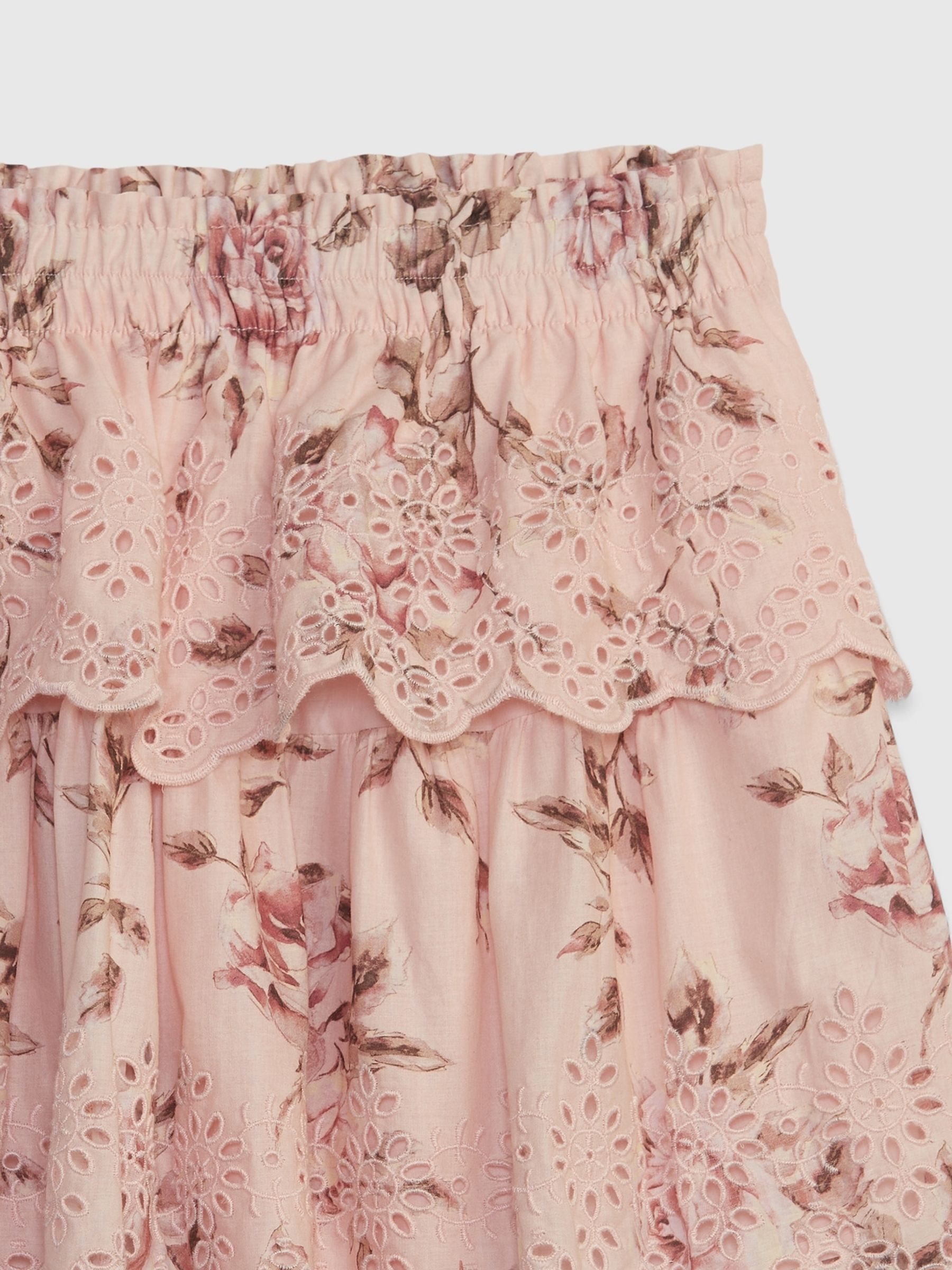 Pink LoveShackFancy Girls Floral Flippy Skirt - Image 2 of 2