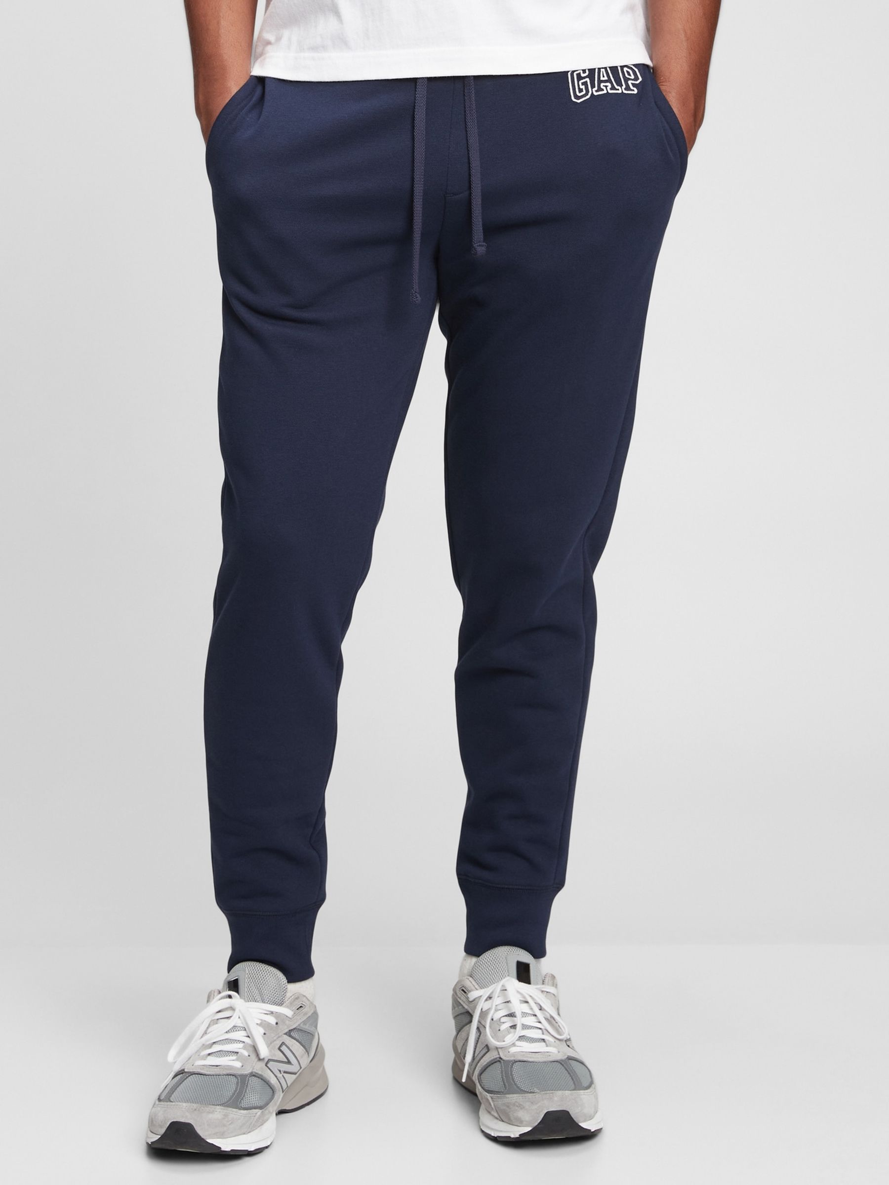 Navy Blue Logo Fleece-Lined Slim Fit Joggers - Image 2 of 5