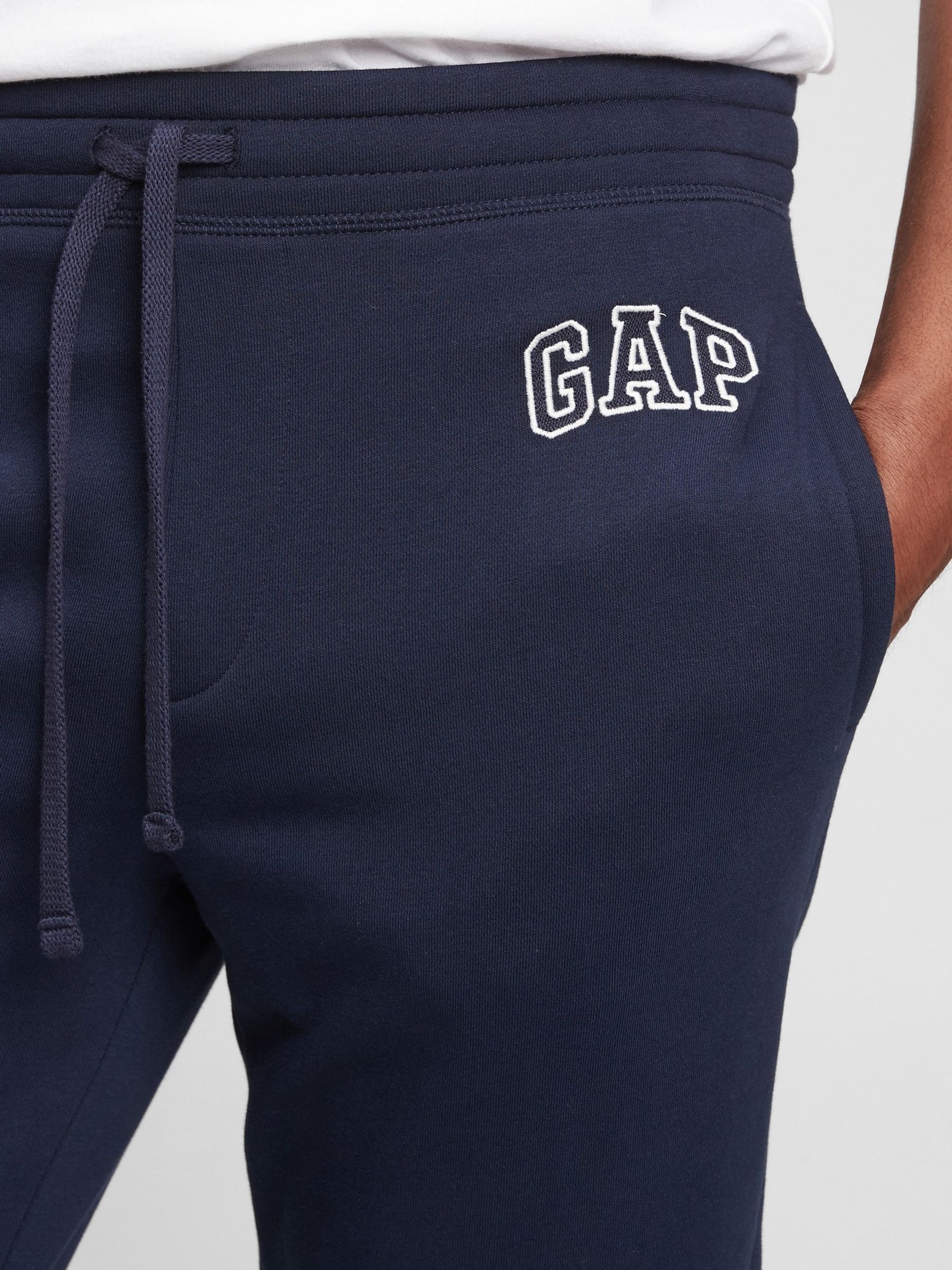 Navy Blue Logo Fleece-Lined Slim Fit Joggers - Image 5 of 5