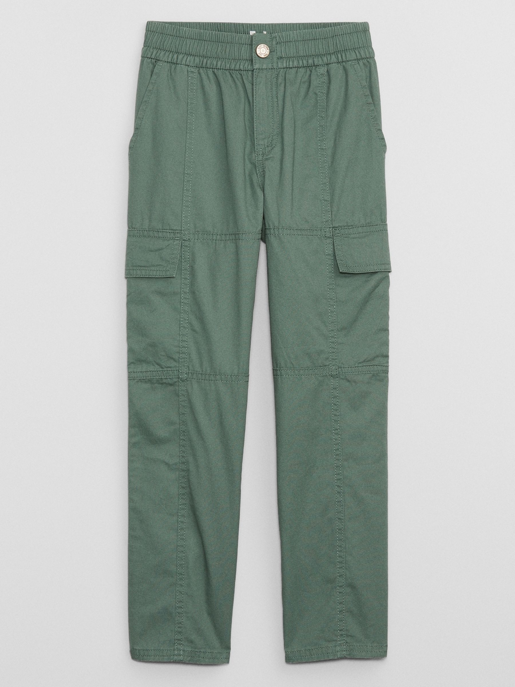 Green Twill Cargo Trousers with Washwell (5-14yrs) - Image 1 of 1