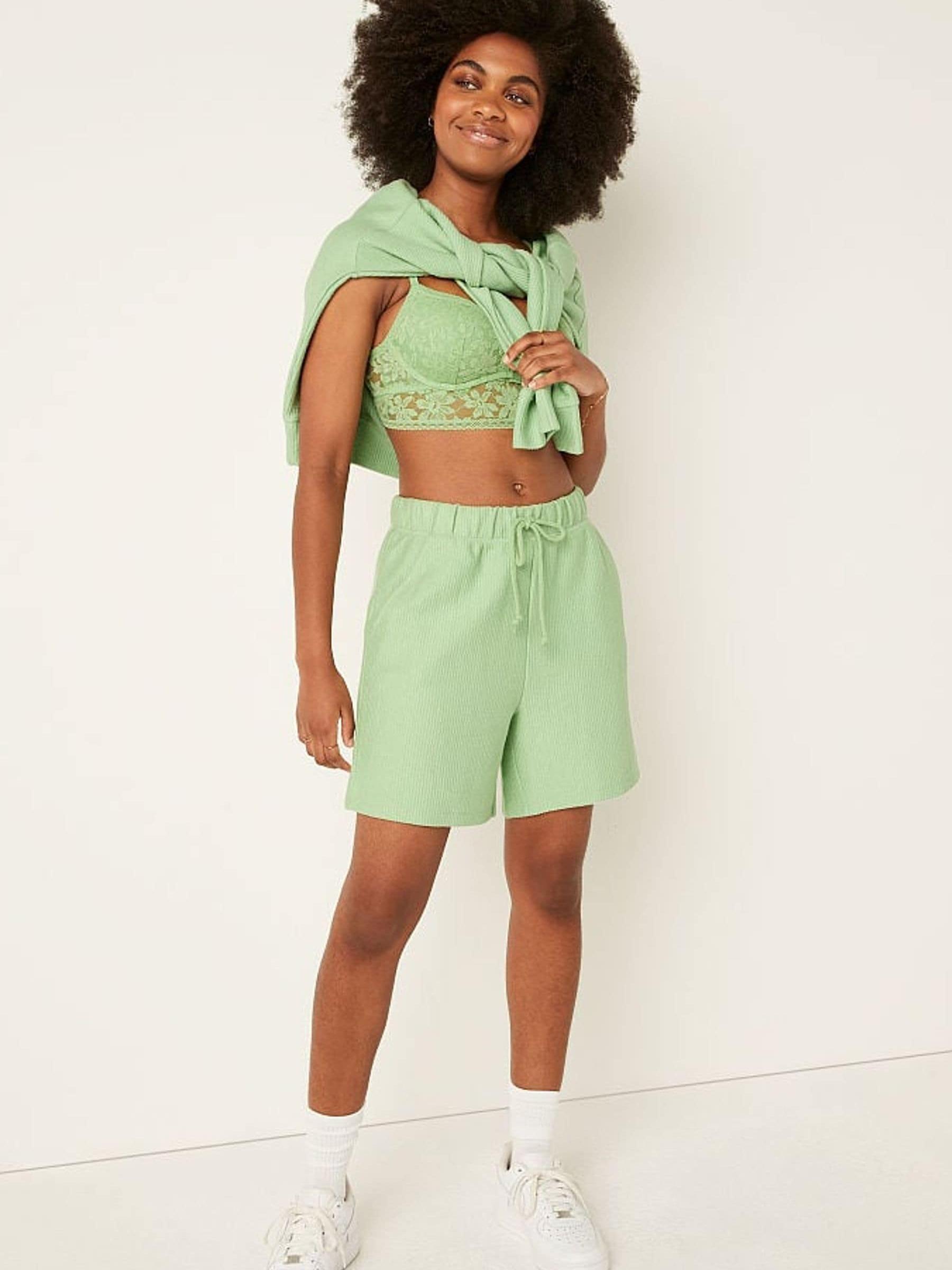 Soft Jade Green Lounge High Waist Short - Image 1 of 4