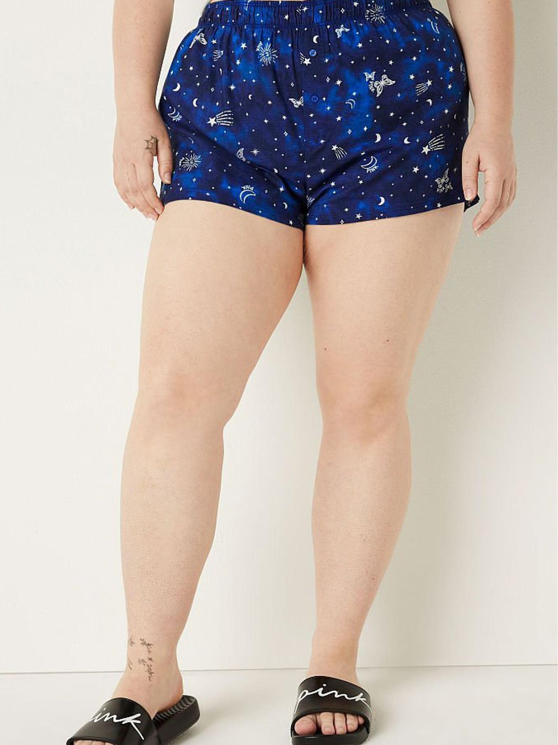 Blue Beam Butterfly Stars Flannel Pyjama Short - Image 1 of 4